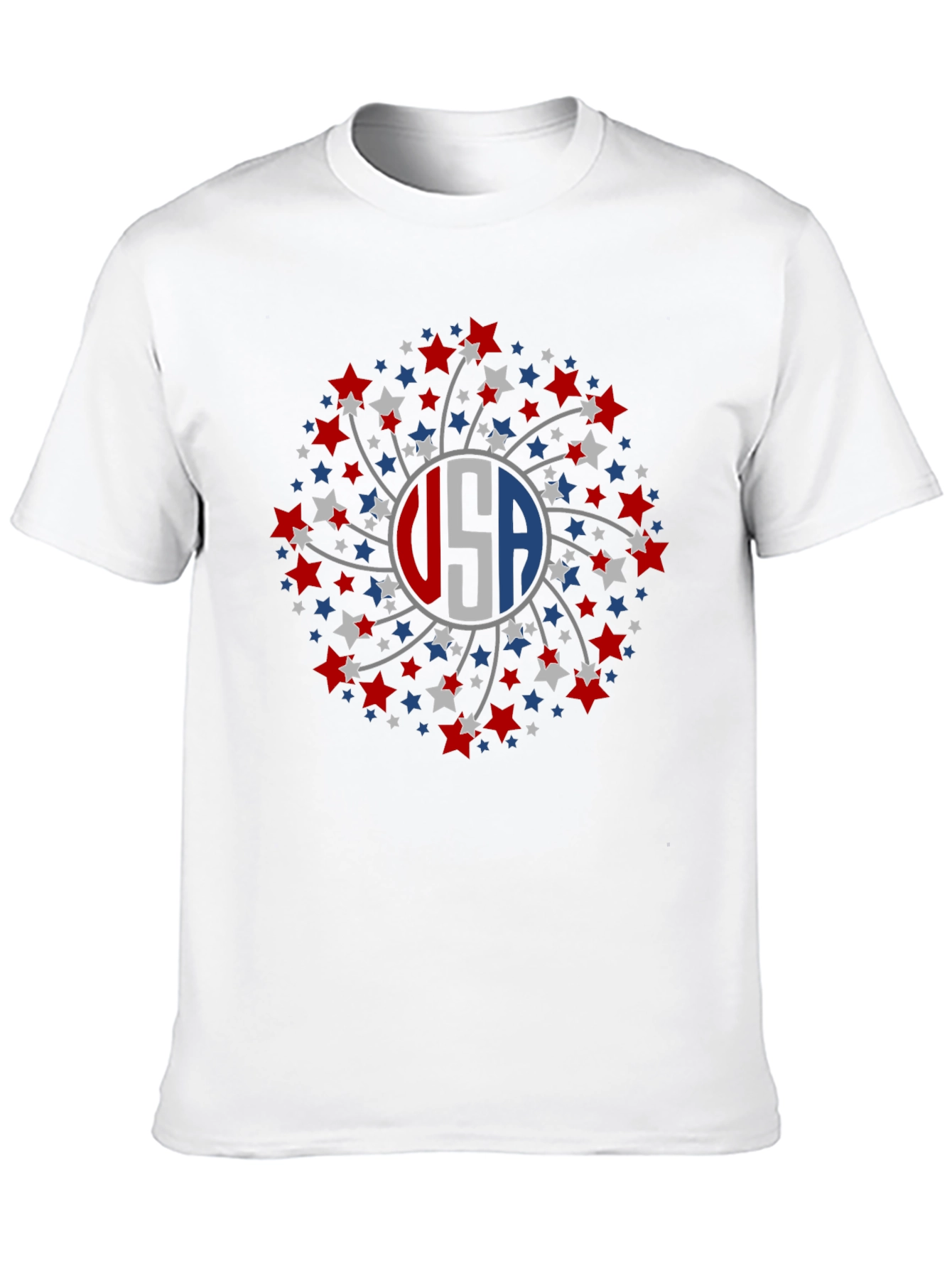 USA Starburst Graphic Tee - Patriotic Style