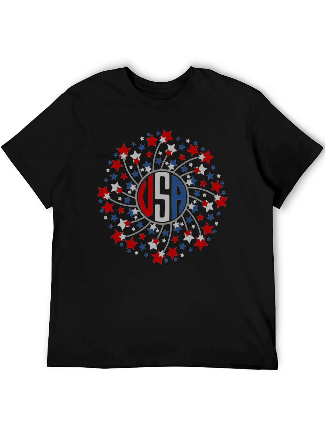 USA Starburst Graphic Tee - Patriotic Style