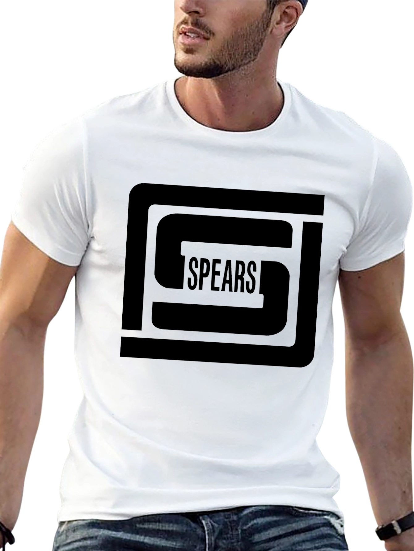 Spears Black Graphic T-Shirt Casual Wear