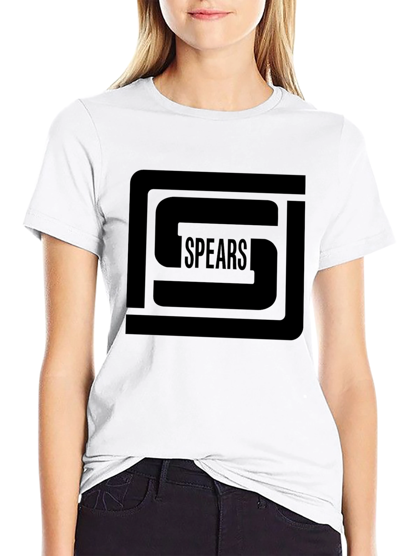 Spears Black Graphic T-Shirt Casual Wear