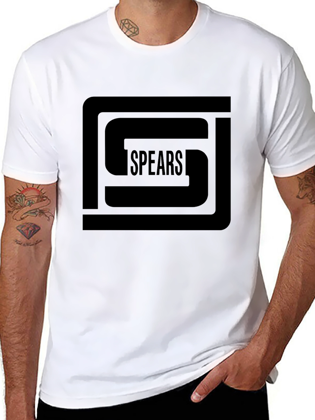Spears Black Graphic T-Shirt Casual Wear