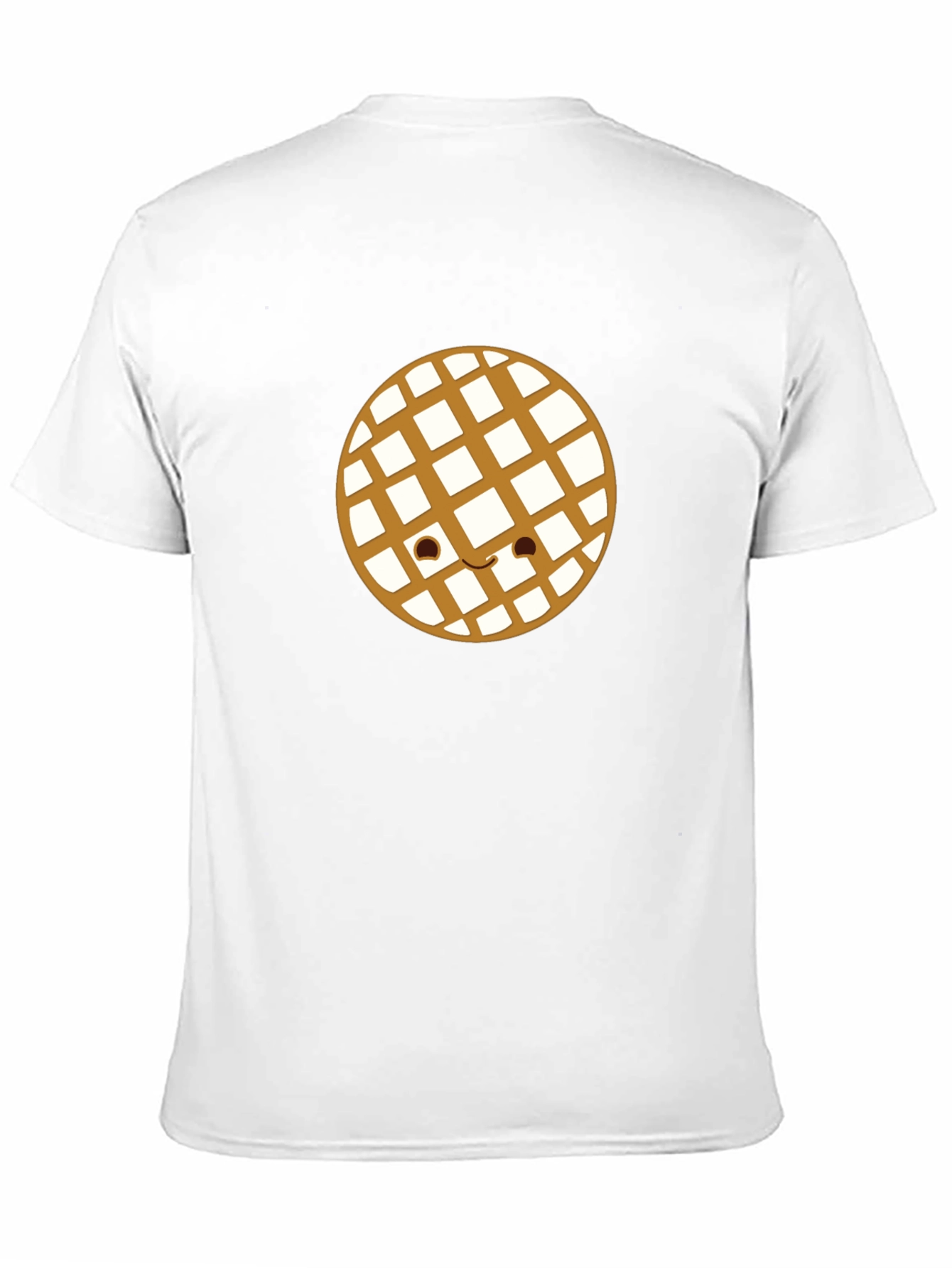 Waffle Smile Graphic Tee - Black Casual Shirt