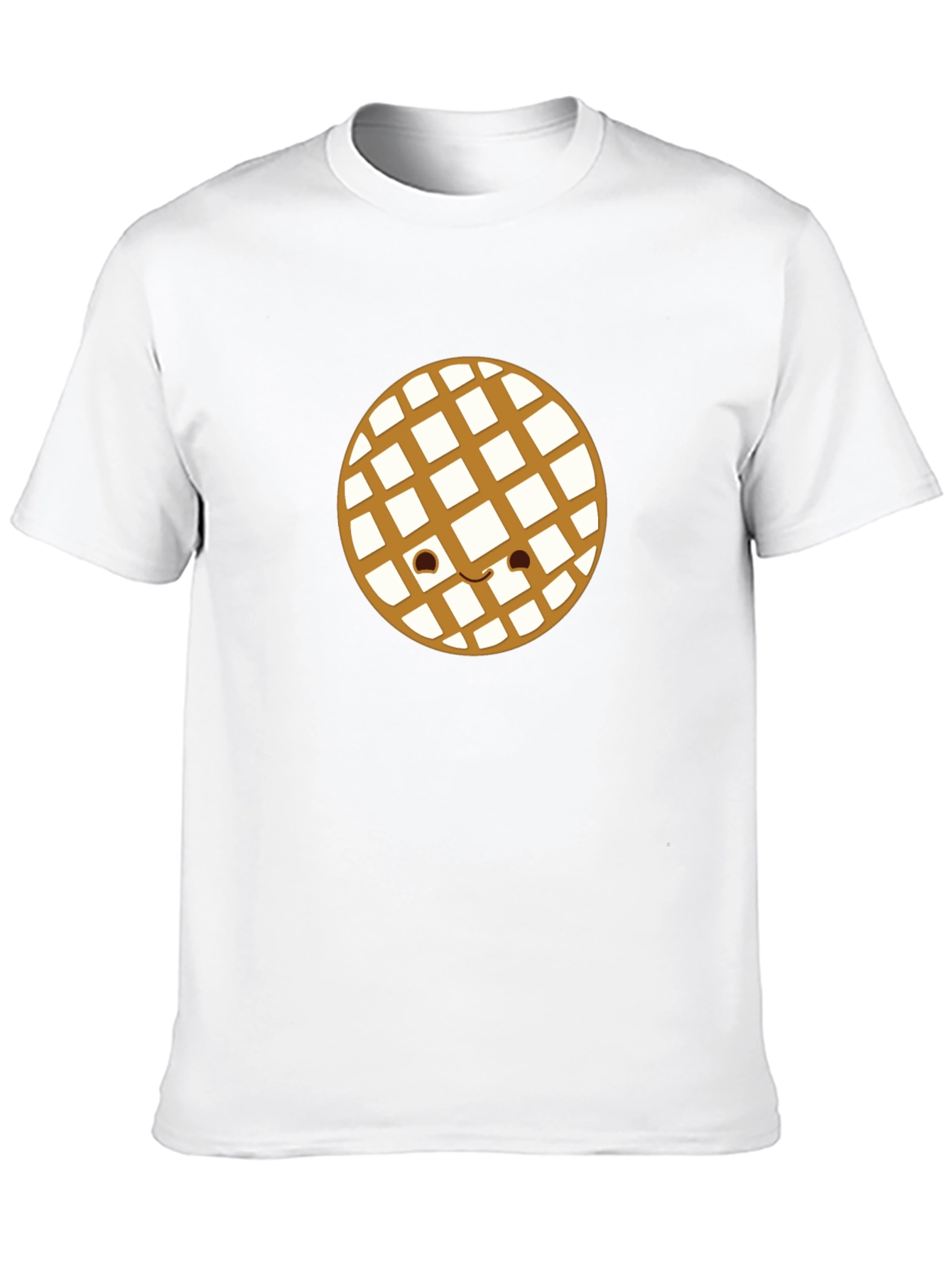 Waffle Smile Graphic Tee - Black Casual Shirt
