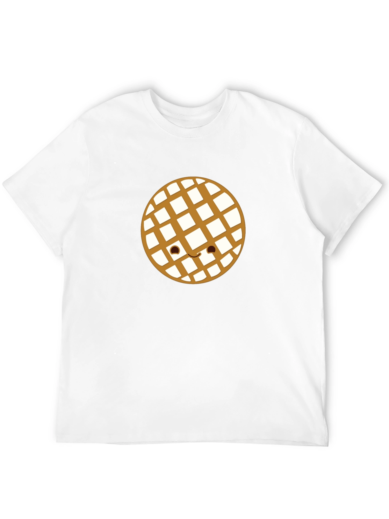 Waffle Smile Graphic Tee - Black Casual Shirt
