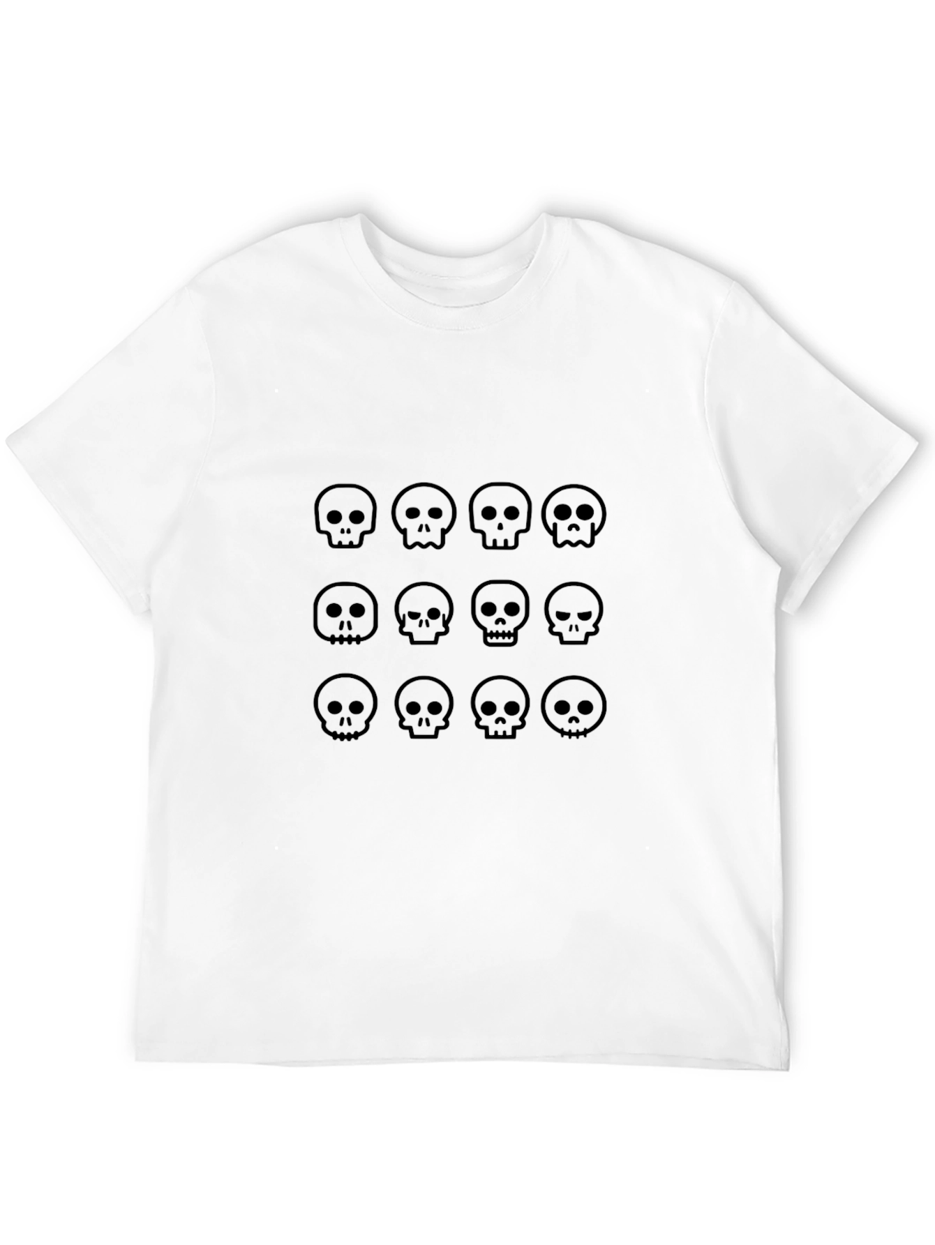 Skull Pattern Black T-Shirt