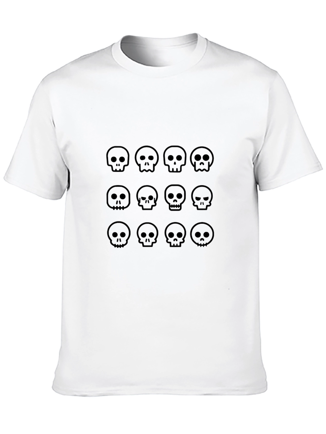 Skull Pattern Black T-Shirt