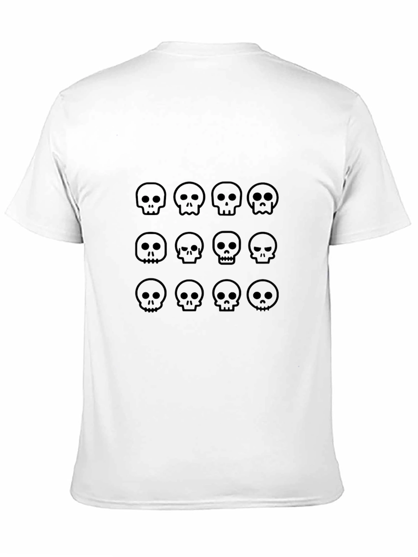 Skull Pattern Black T-Shirt