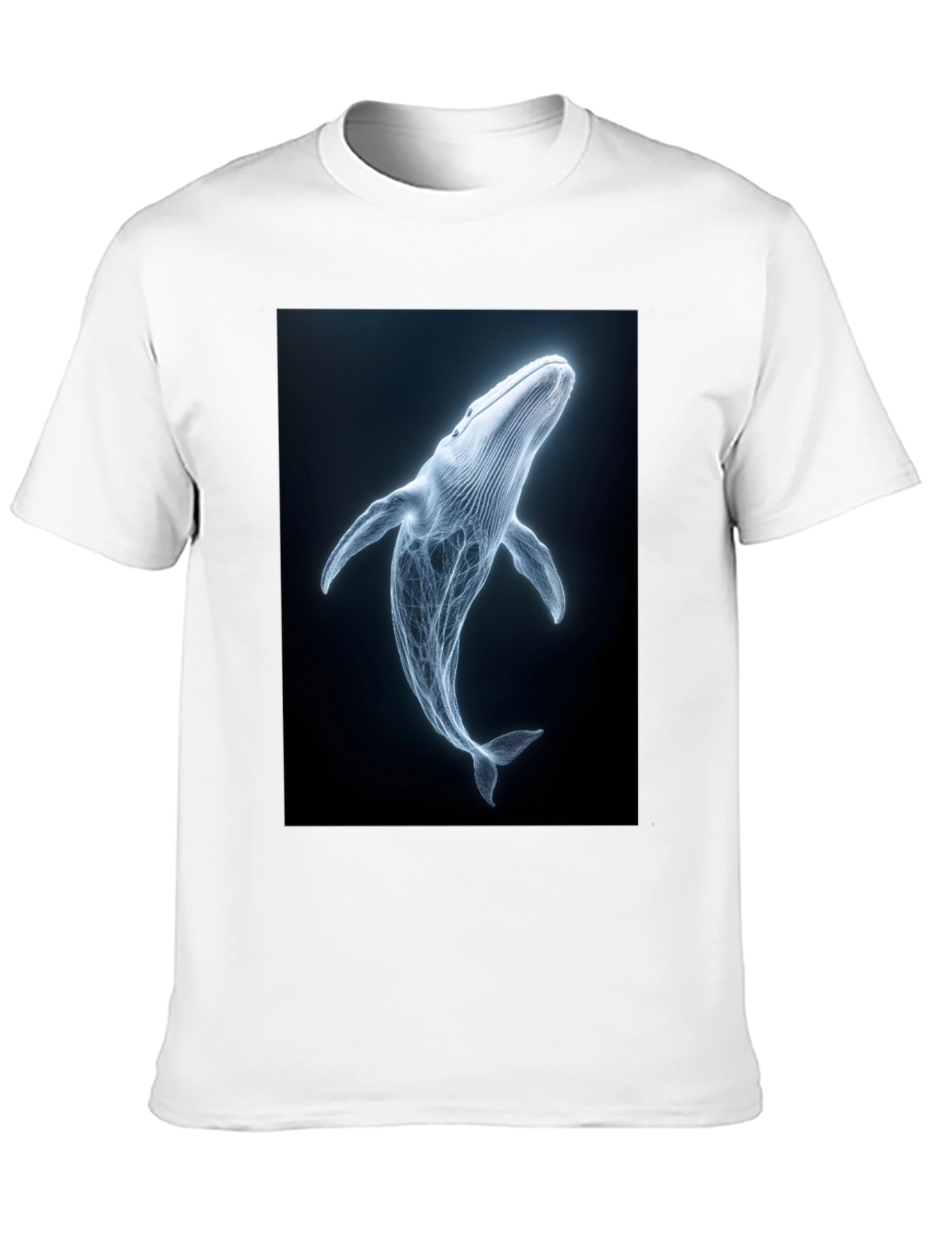 Whale Graphic Print Black T-Shirt