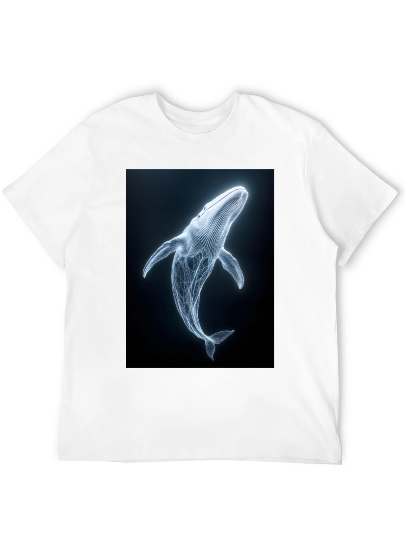 Whale Graphic Print Black T-Shirt