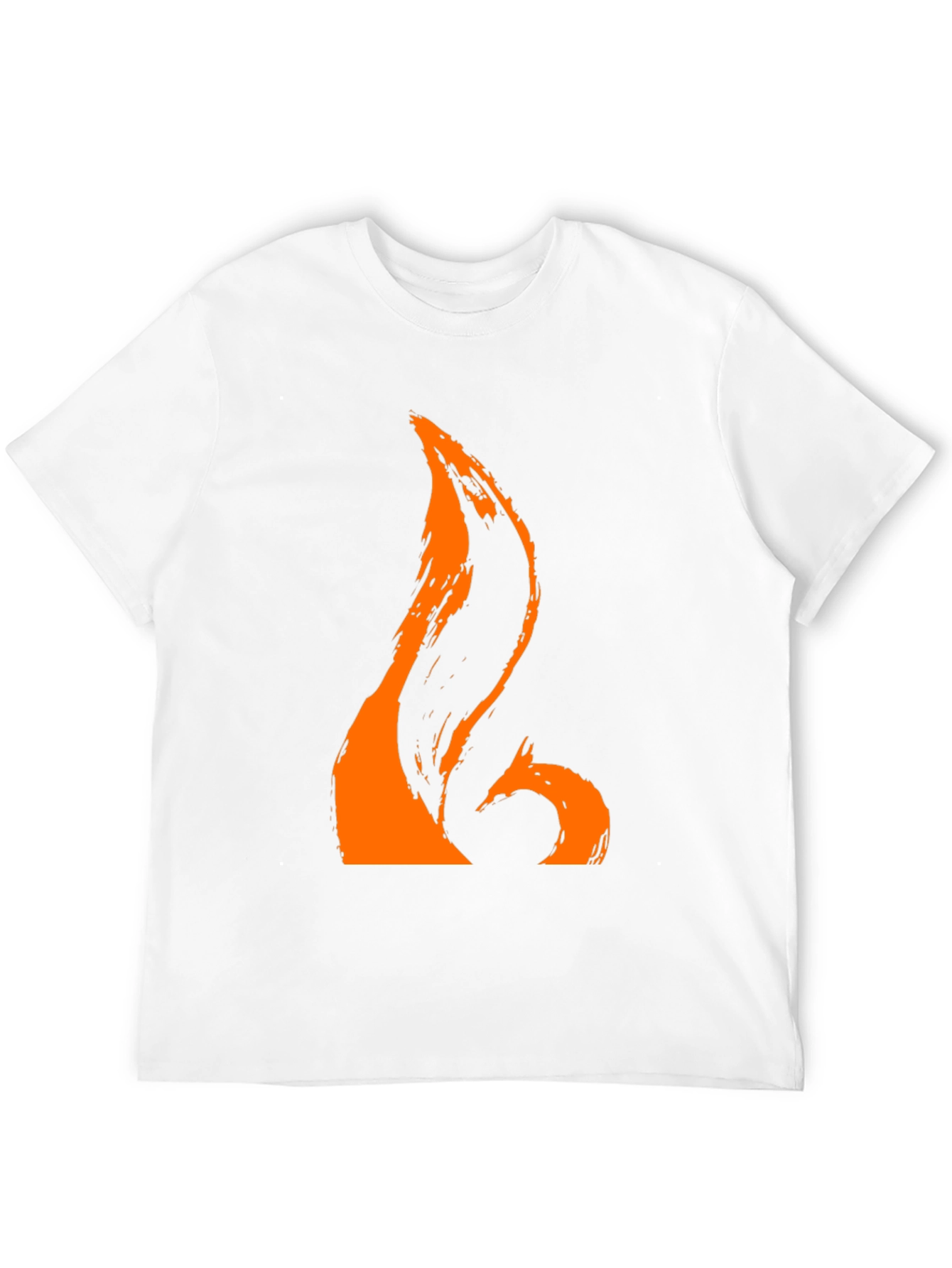 Orange Brushstroke Graphic Tee