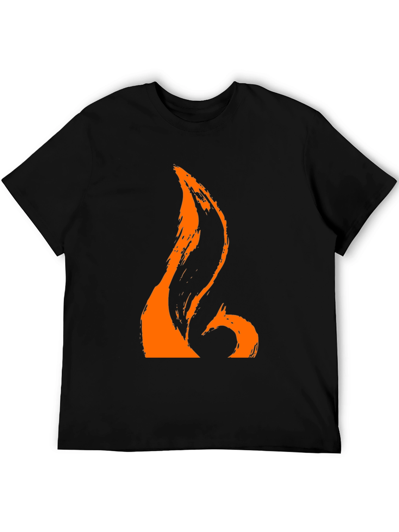Orange Brushstroke Graphic Tee