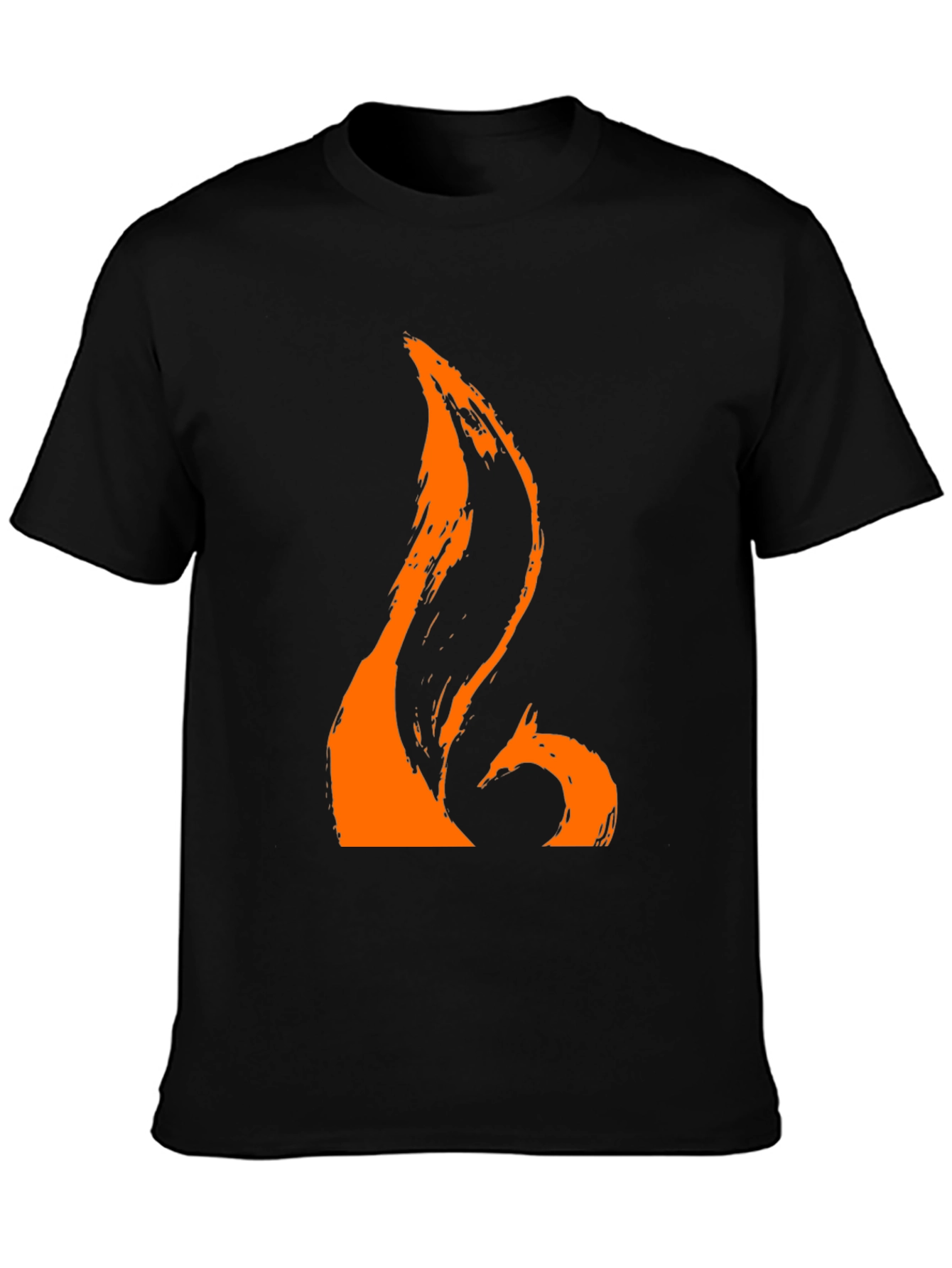 Orange Brushstroke Graphic Tee