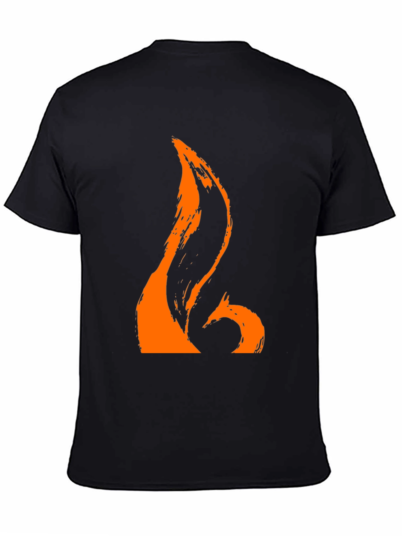 Orange Brushstroke Graphic Tee