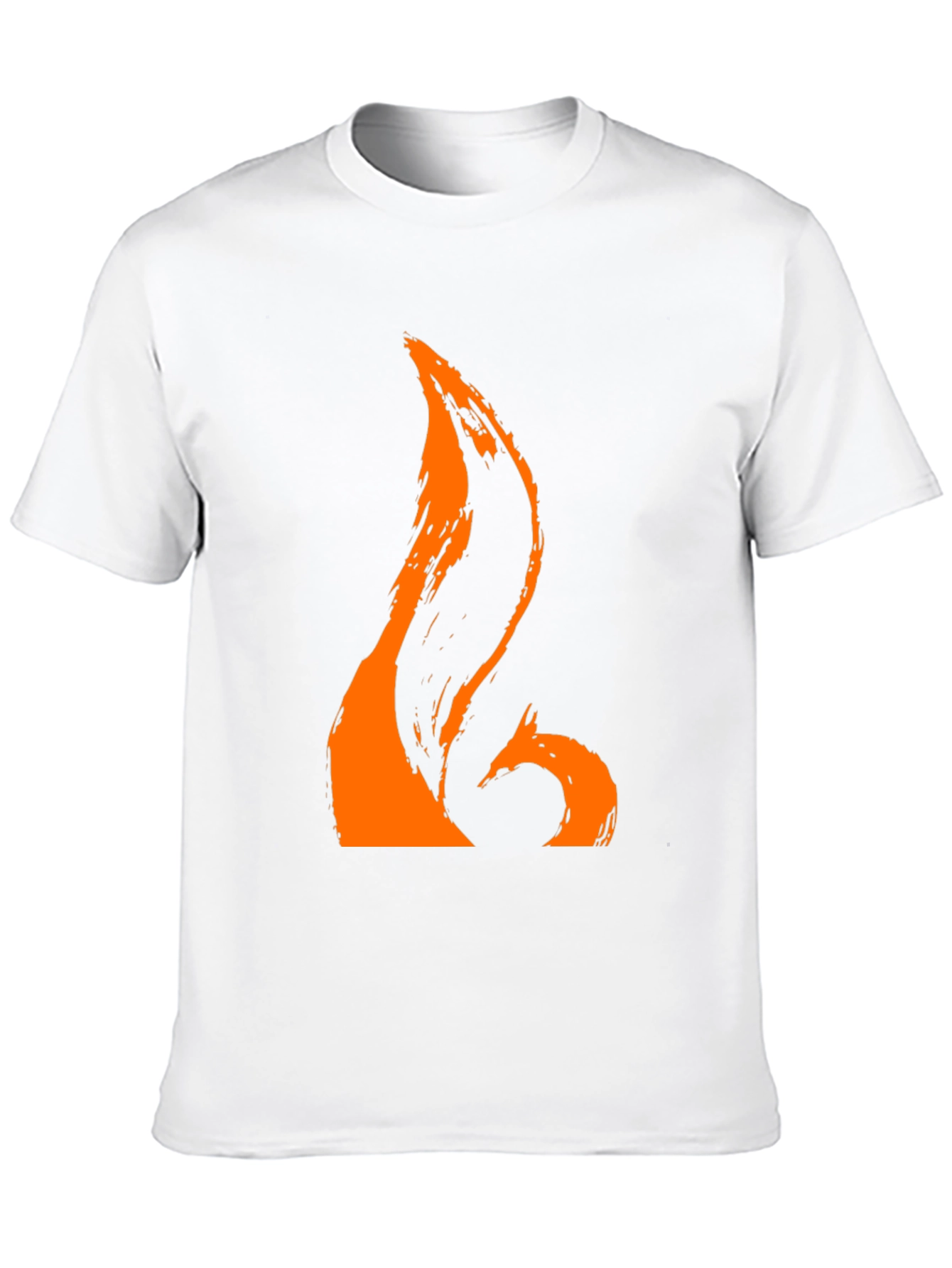 Orange Brushstroke Graphic Tee