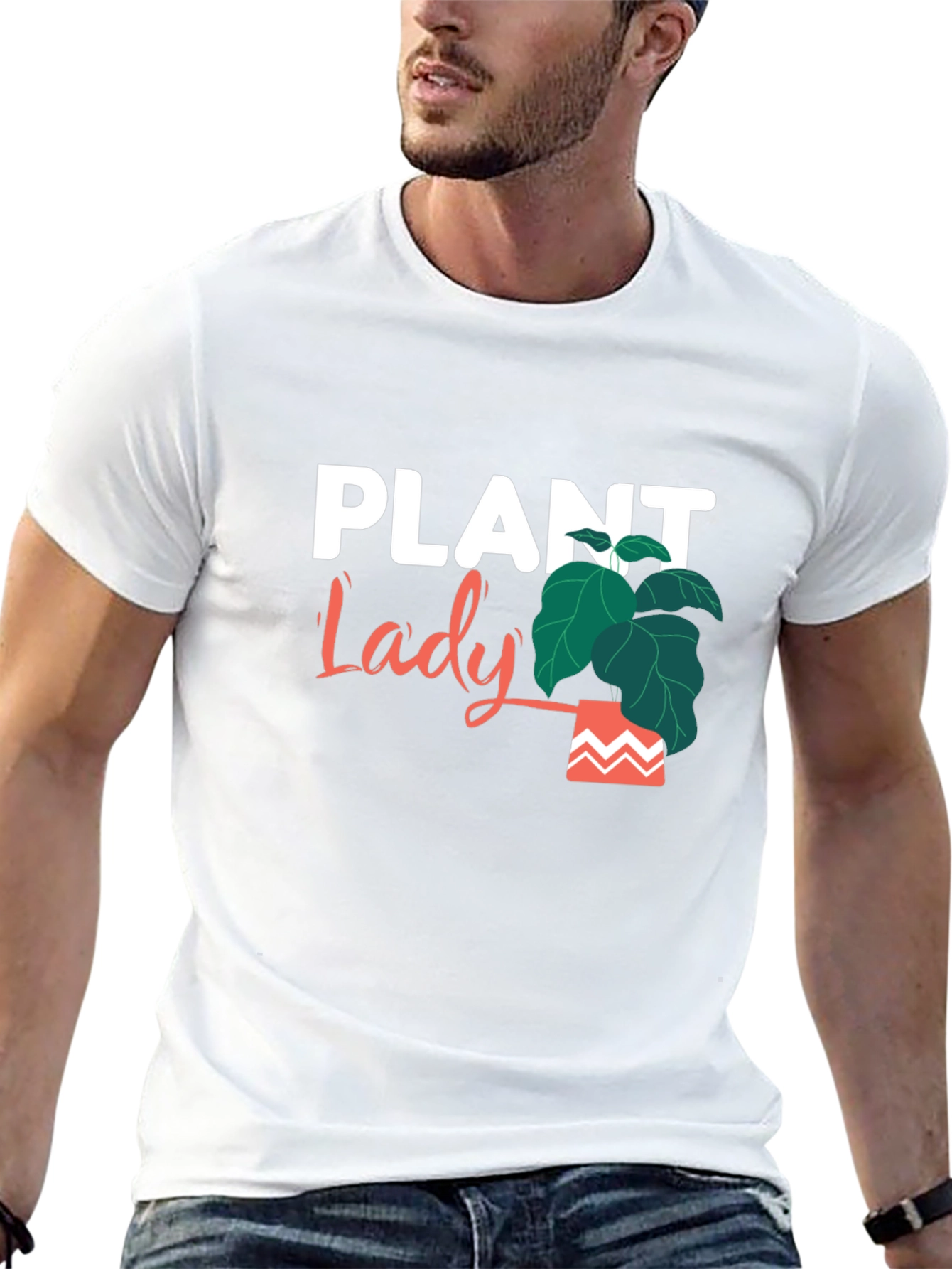 Plant Lady Graphic Tee - Black Cotton Casual Shirt