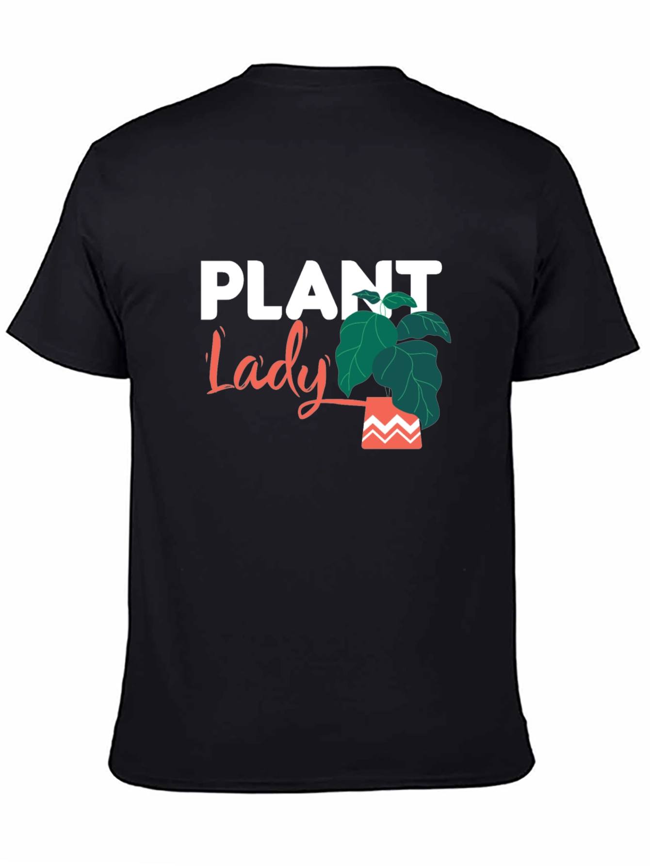Plant Lady Graphic Tee - Black Cotton Casual Shirt