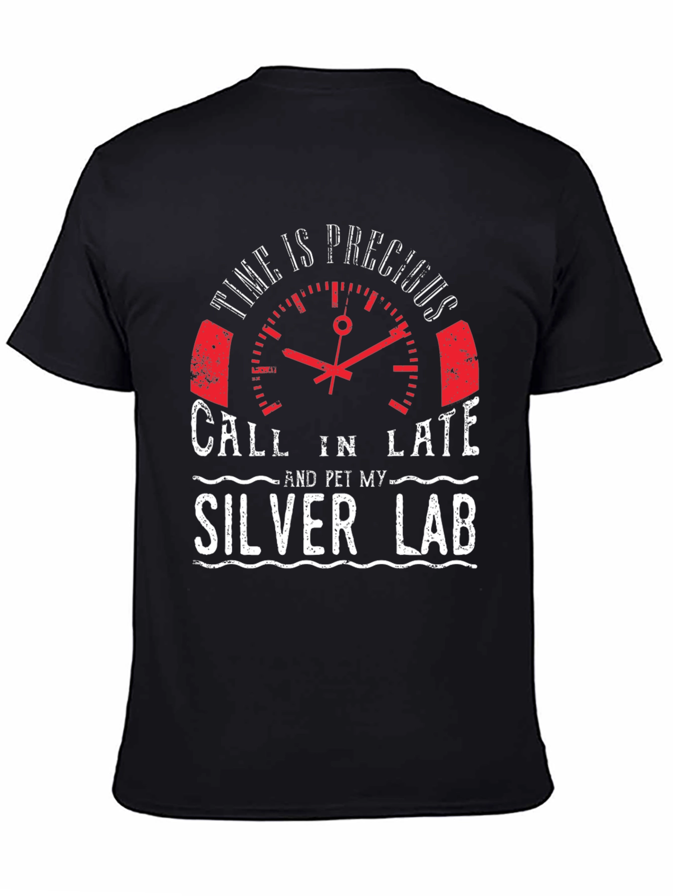 Time Is Precious Silver Lab T-Shirt
