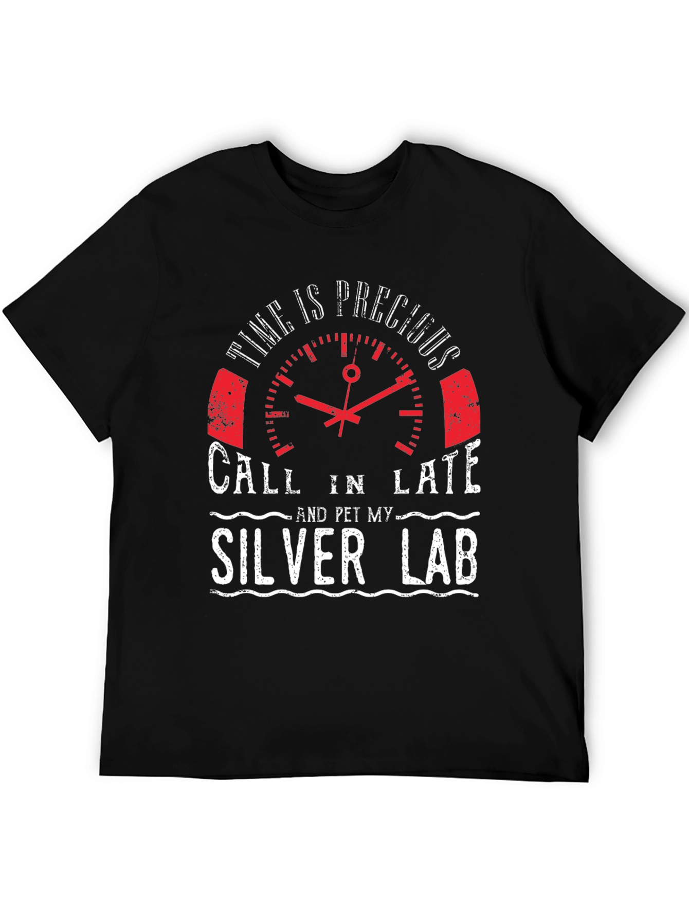 Time Is Precious Silver Lab T-Shirt