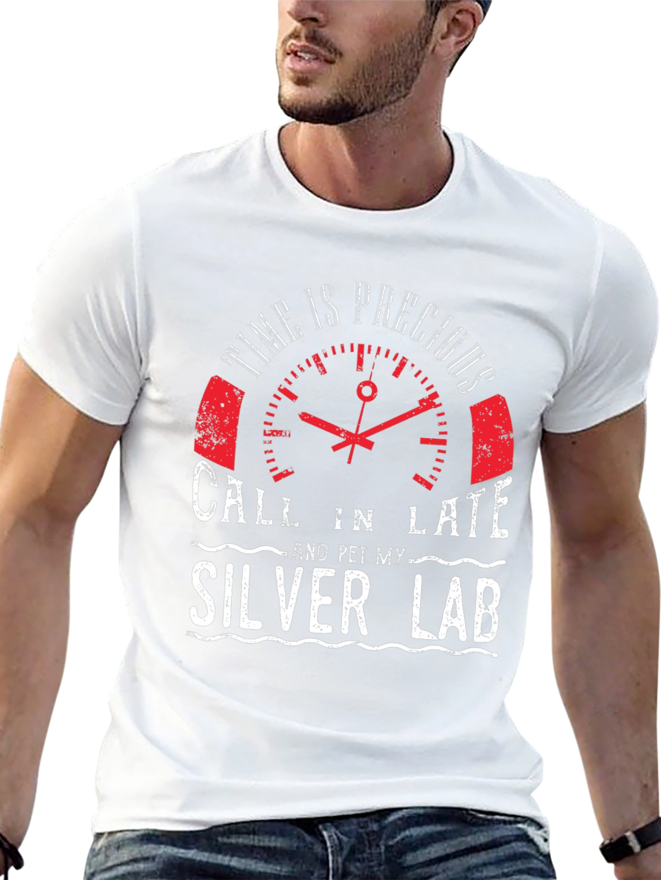 Time Is Precious Silver Lab T-Shirt