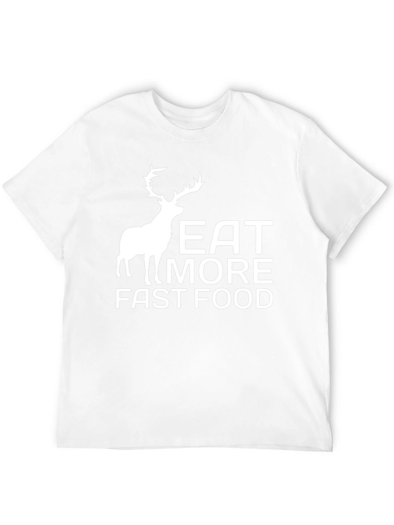 Eat More Fast Food Deer Graphic T-Shirt