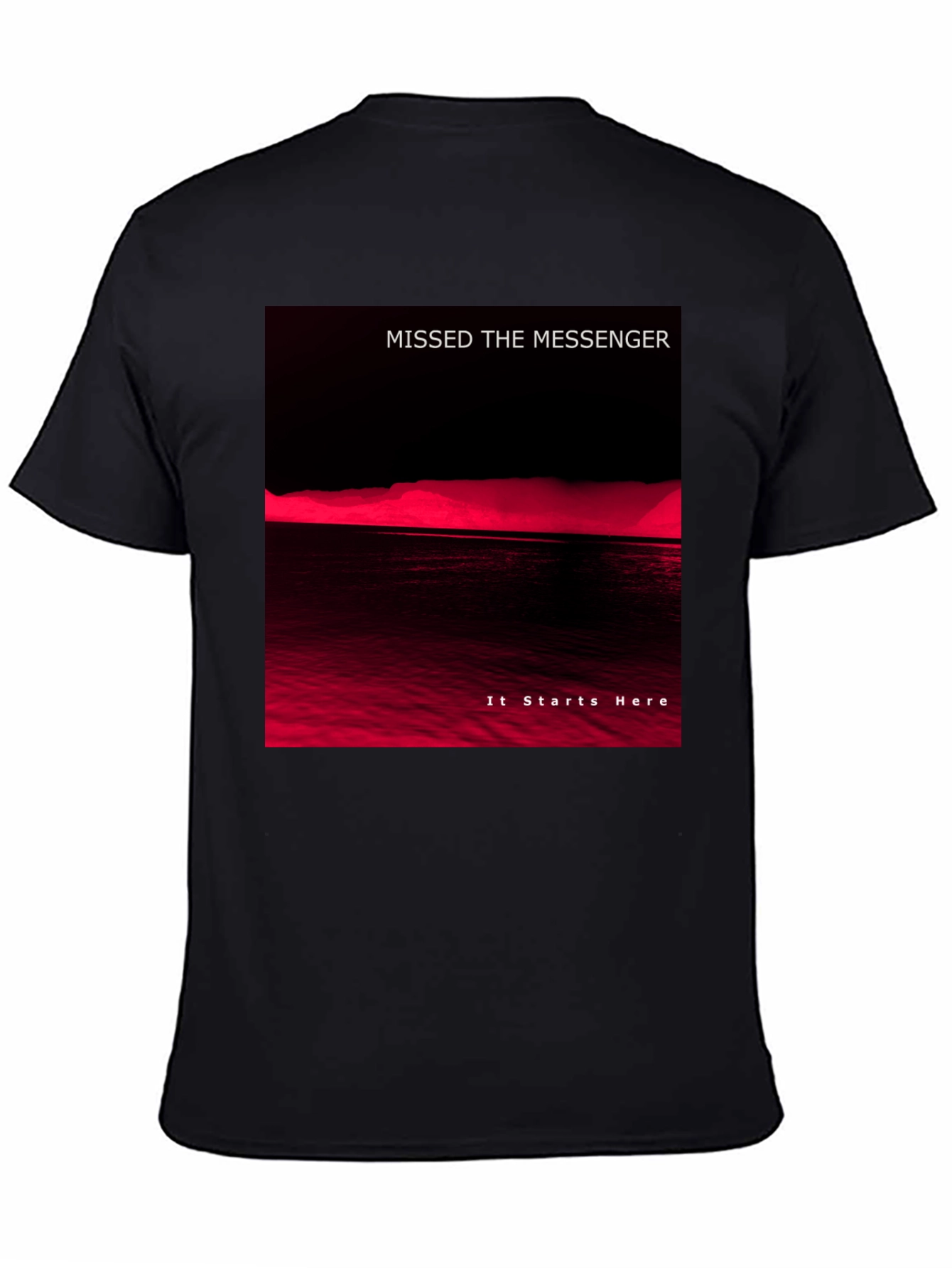 Missed the Messenger Black Graphic T-Shirt