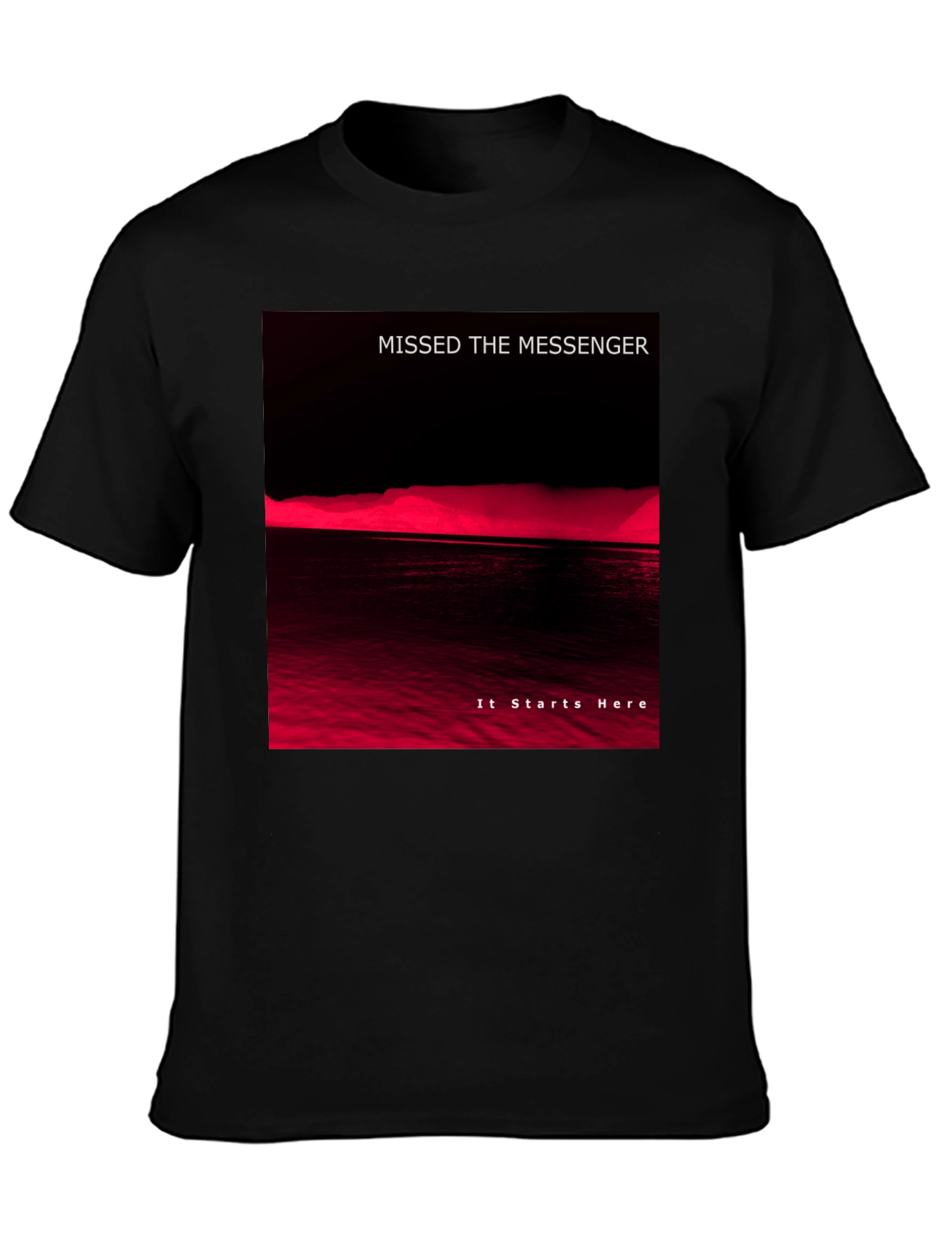 Missed the Messenger Black Graphic T-Shirt