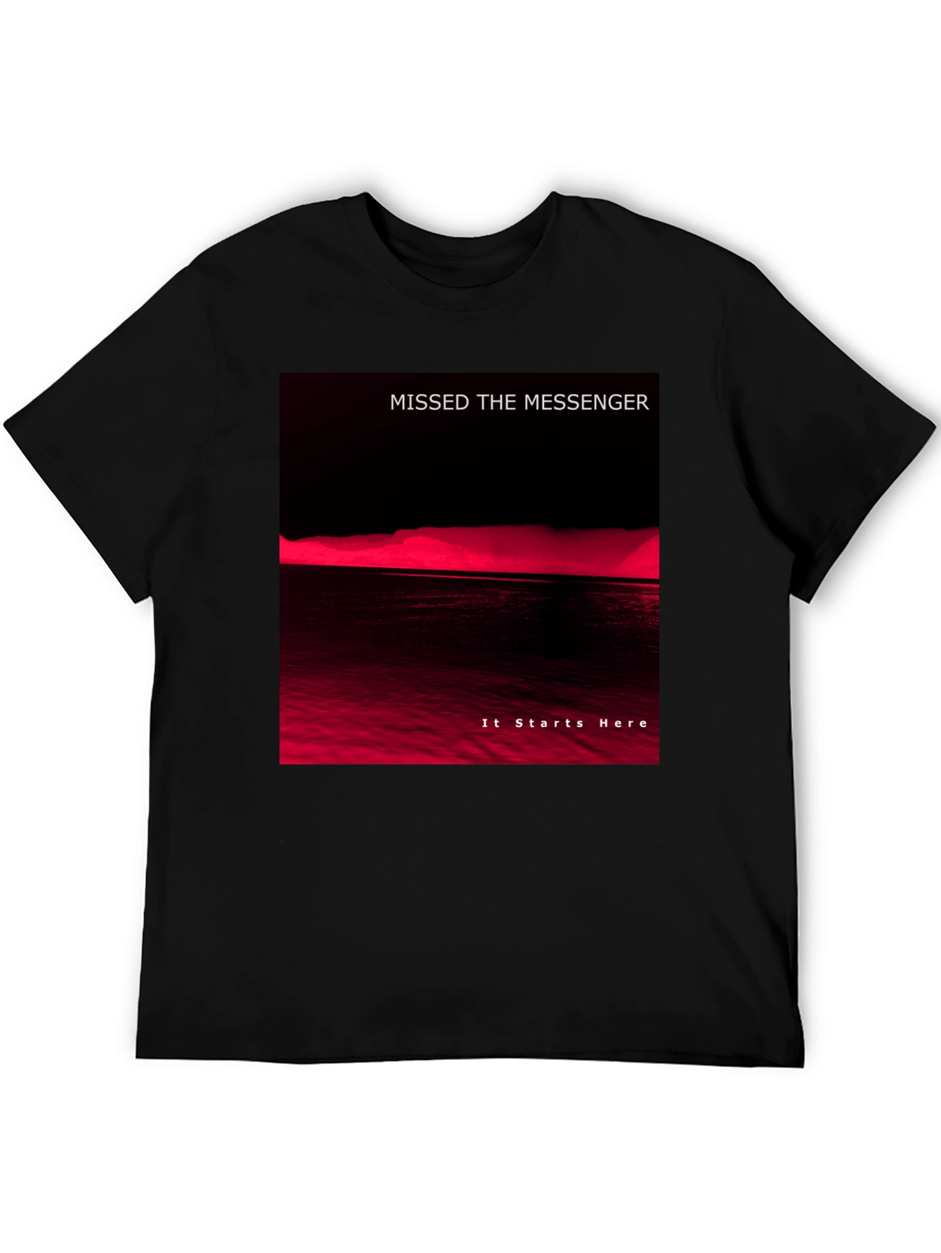 Missed the Messenger Black Graphic T-Shirt