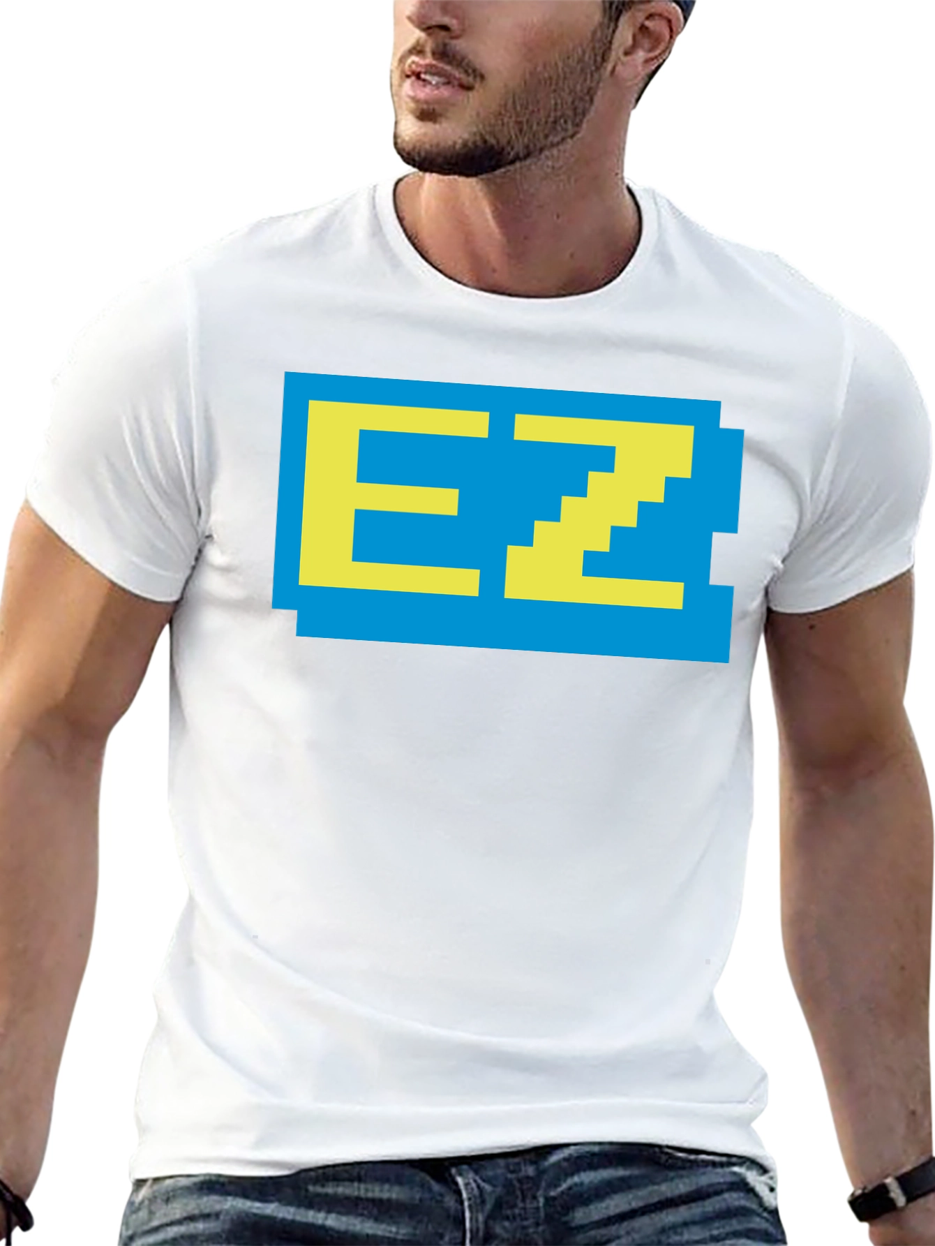 Pixelated EZ T-Shirt - Retro Gaming Style