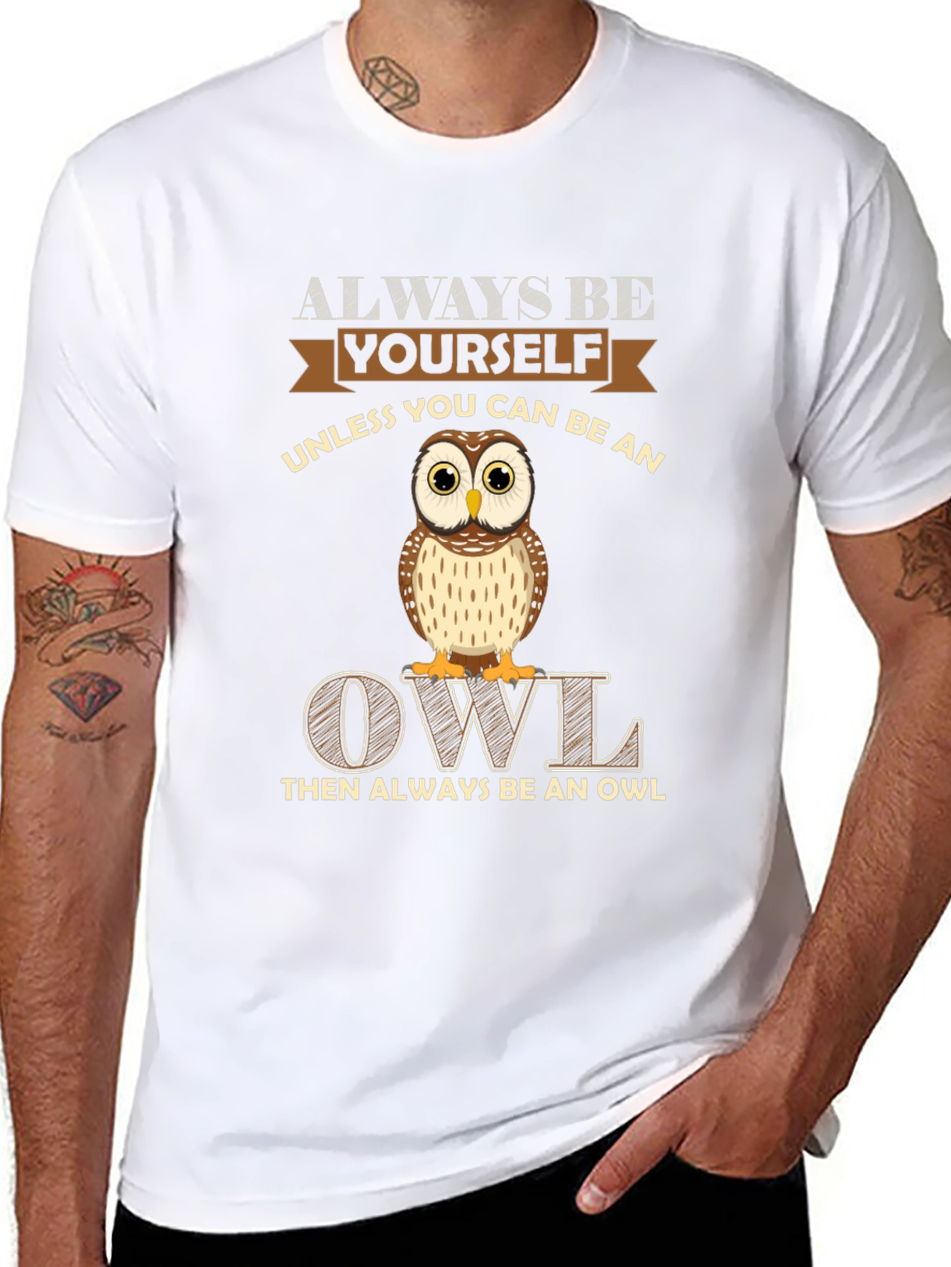 Always Be Yourself Owl Graphic Tee