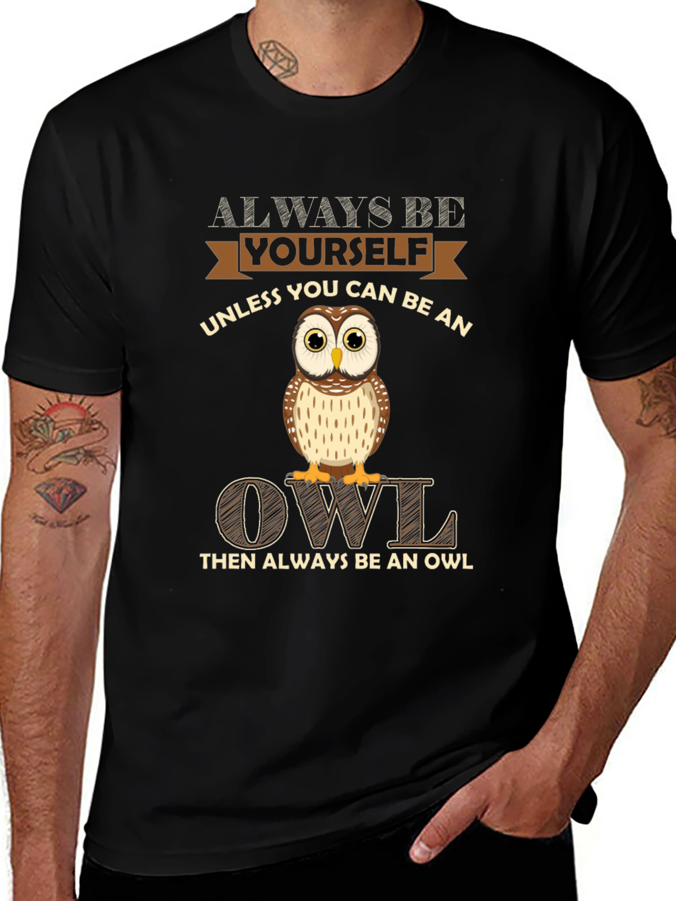 Always Be Yourself Owl Graphic Tee