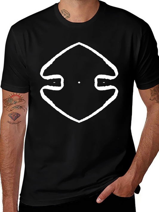 Abstract Graphic Black Tee
