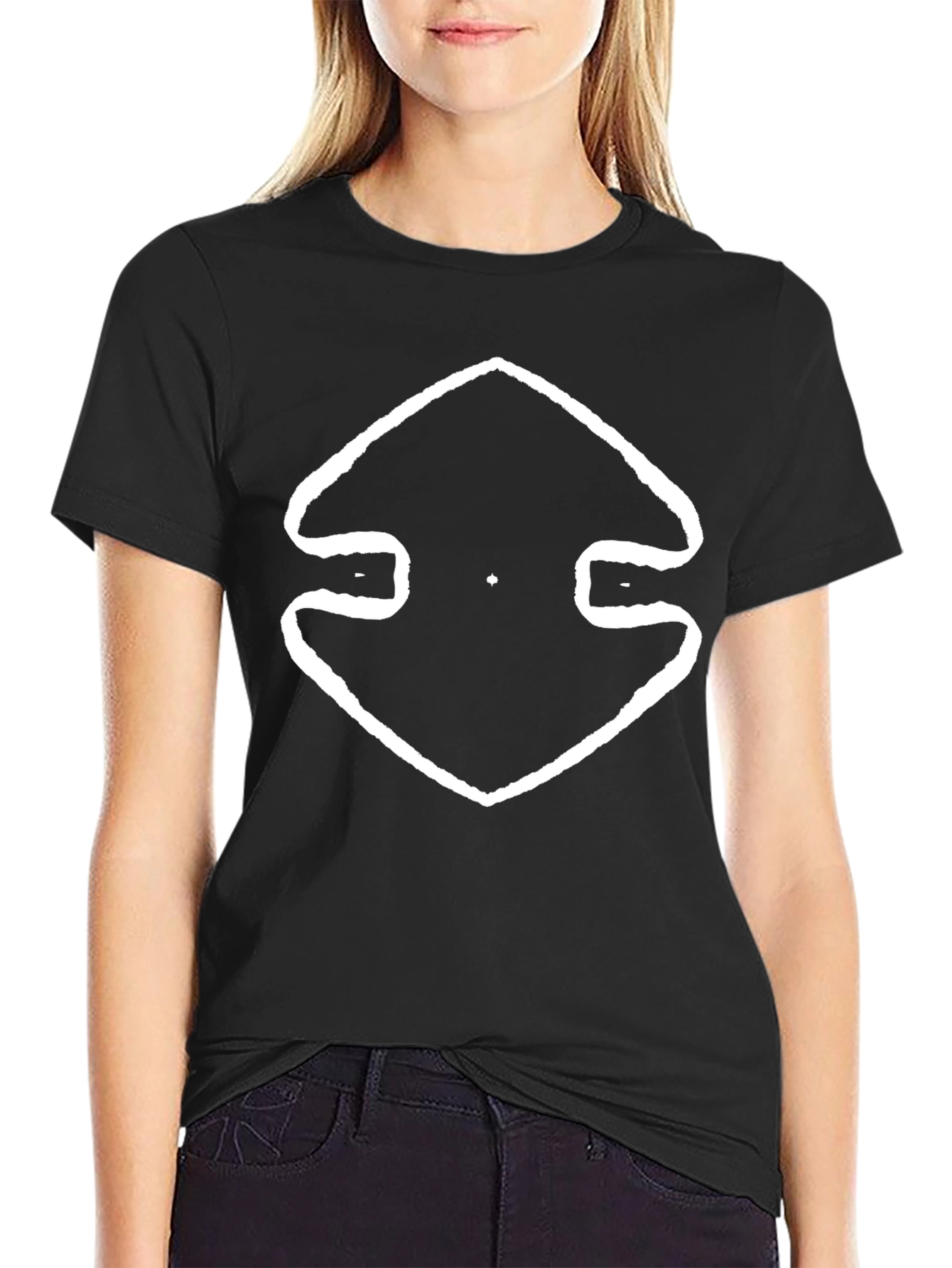 Abstract Graphic Black Tee