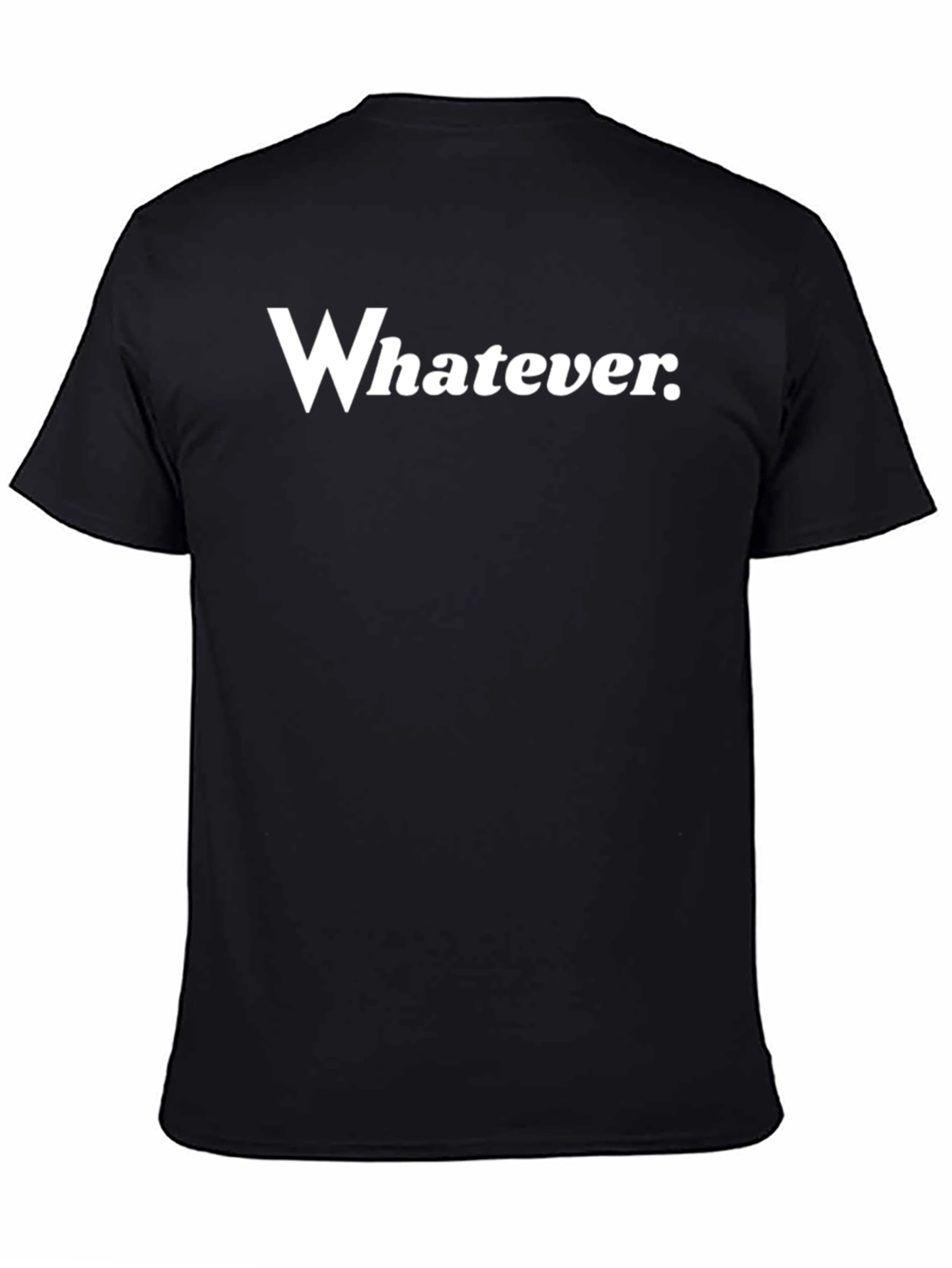 Whatever Graphic Tee - Casual Black Cotton T-Shirt
