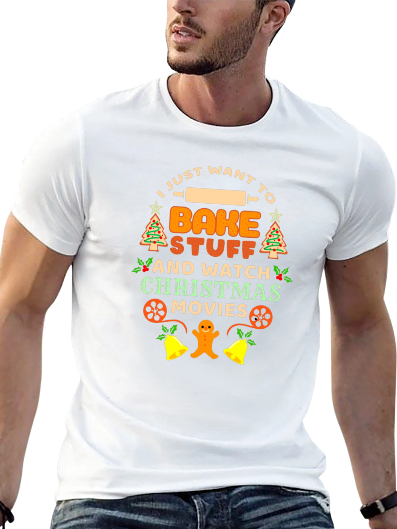 I Just Want to Bake Stuff Christmas T-Shirt