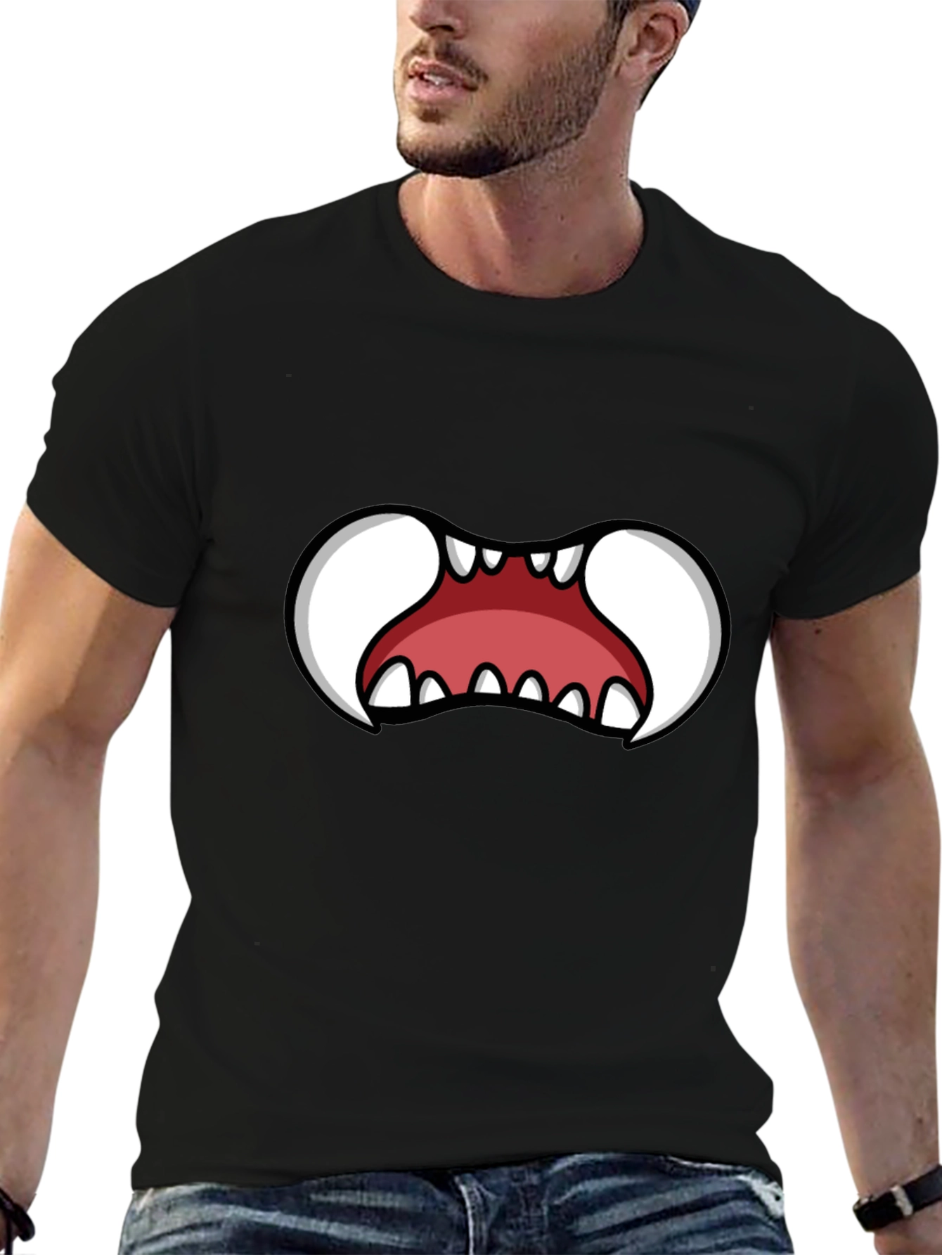 Monster Mouth Graphic Tee - Black
