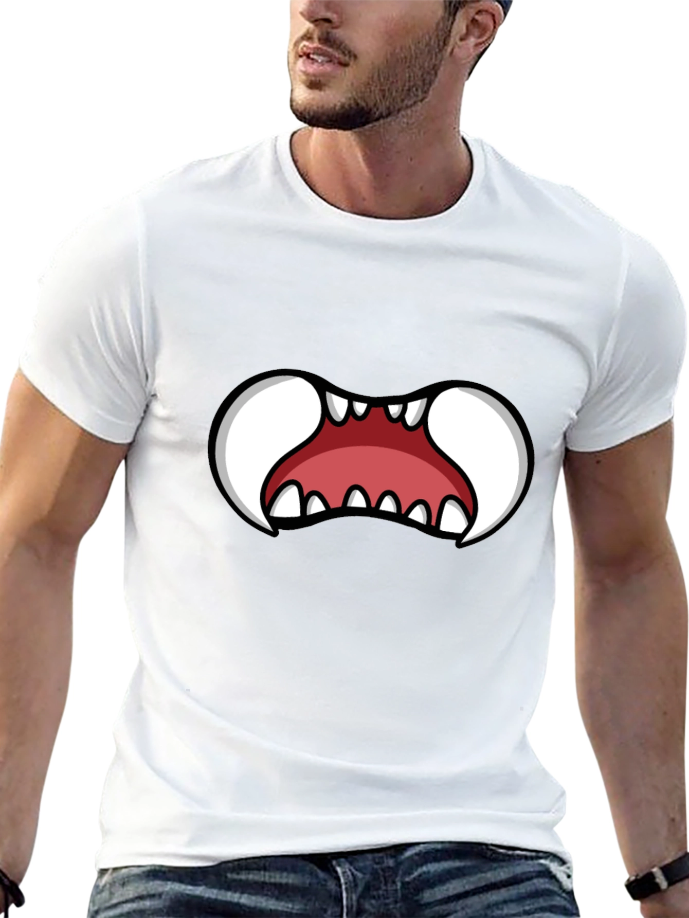 Monster Mouth Graphic Tee - Black