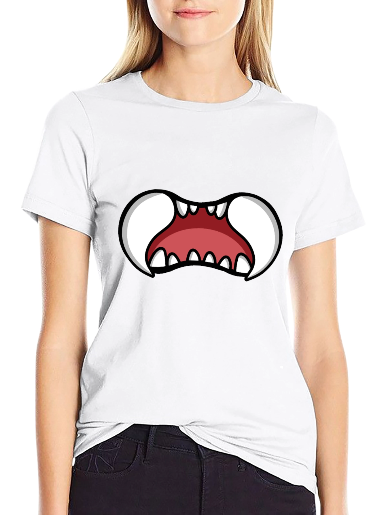 Monster Mouth Graphic Tee - Black