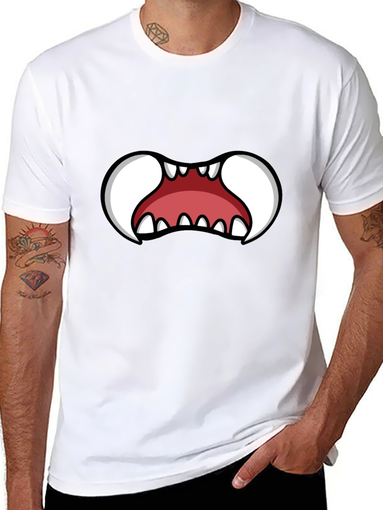 Monster Mouth Graphic Tee - Black