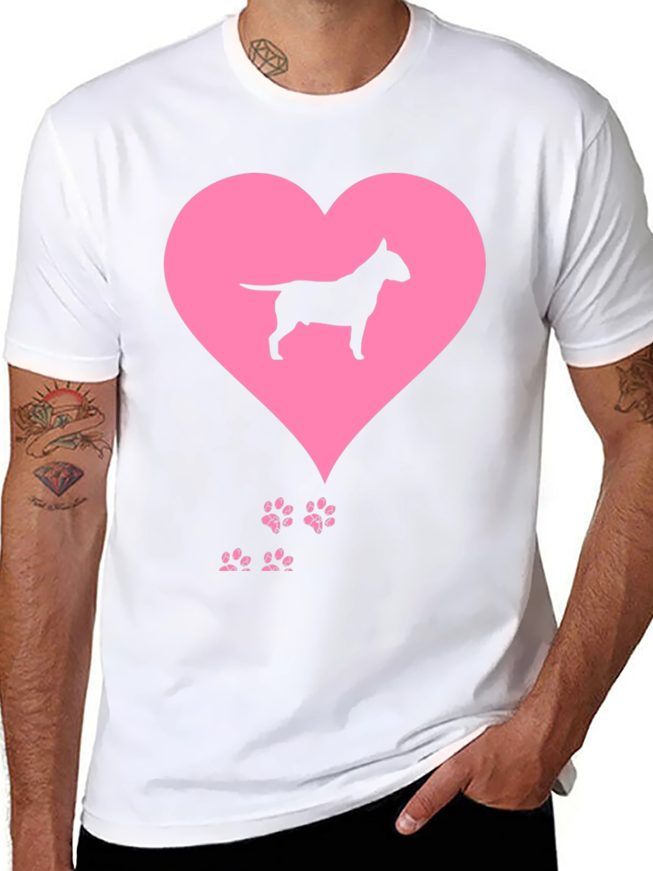 Bull Terrier Heart T-Shirt - Dog Lover Tee