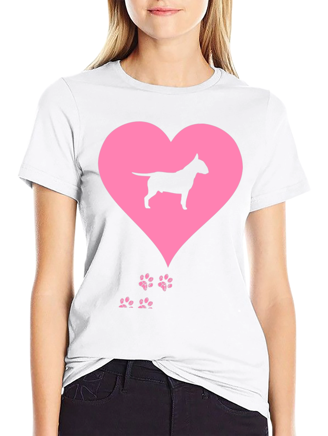 Bull Terrier Heart T-Shirt - Dog Lover Tee