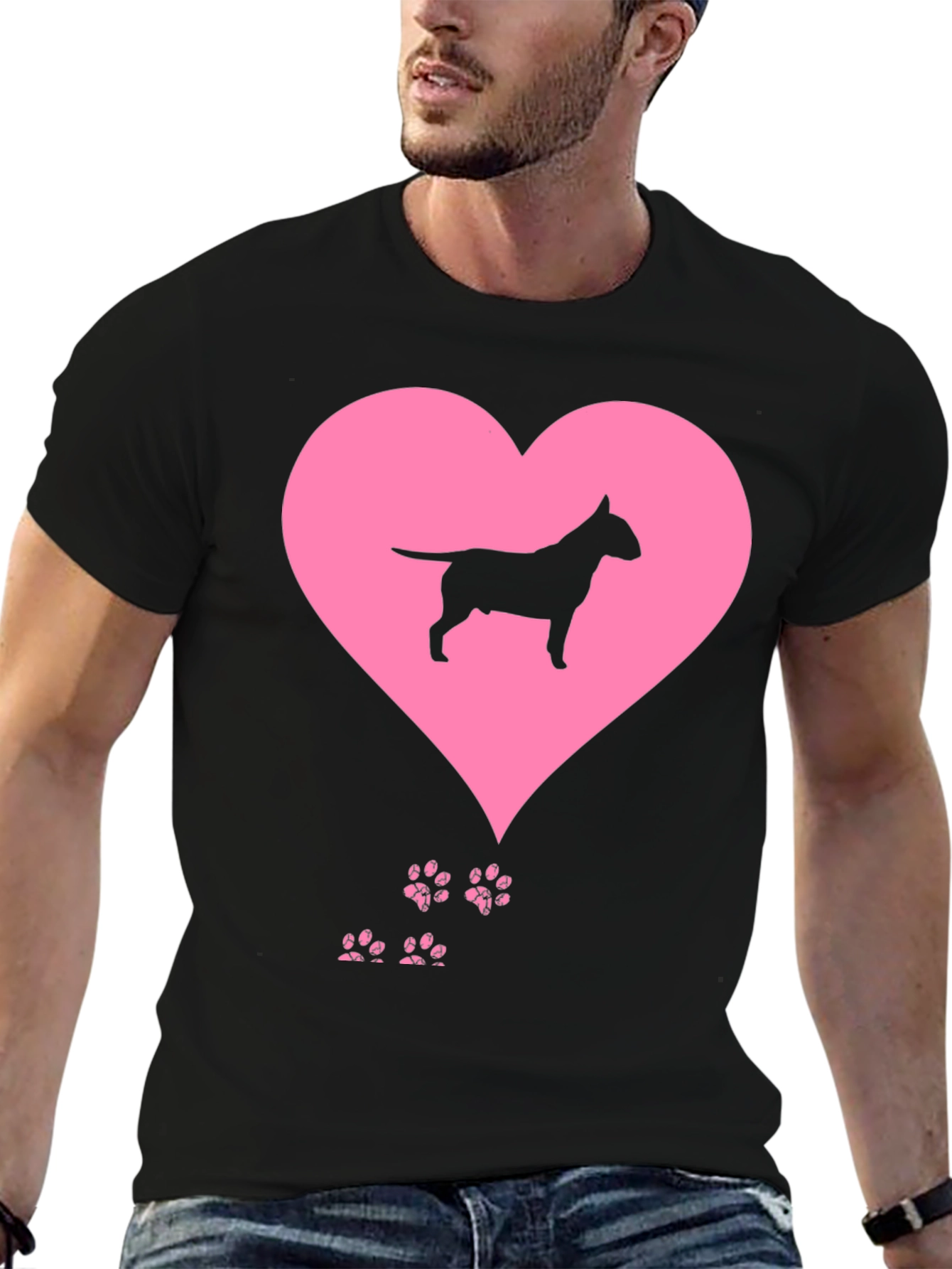Bull Terrier Heart T-Shirt - Dog Lover Tee