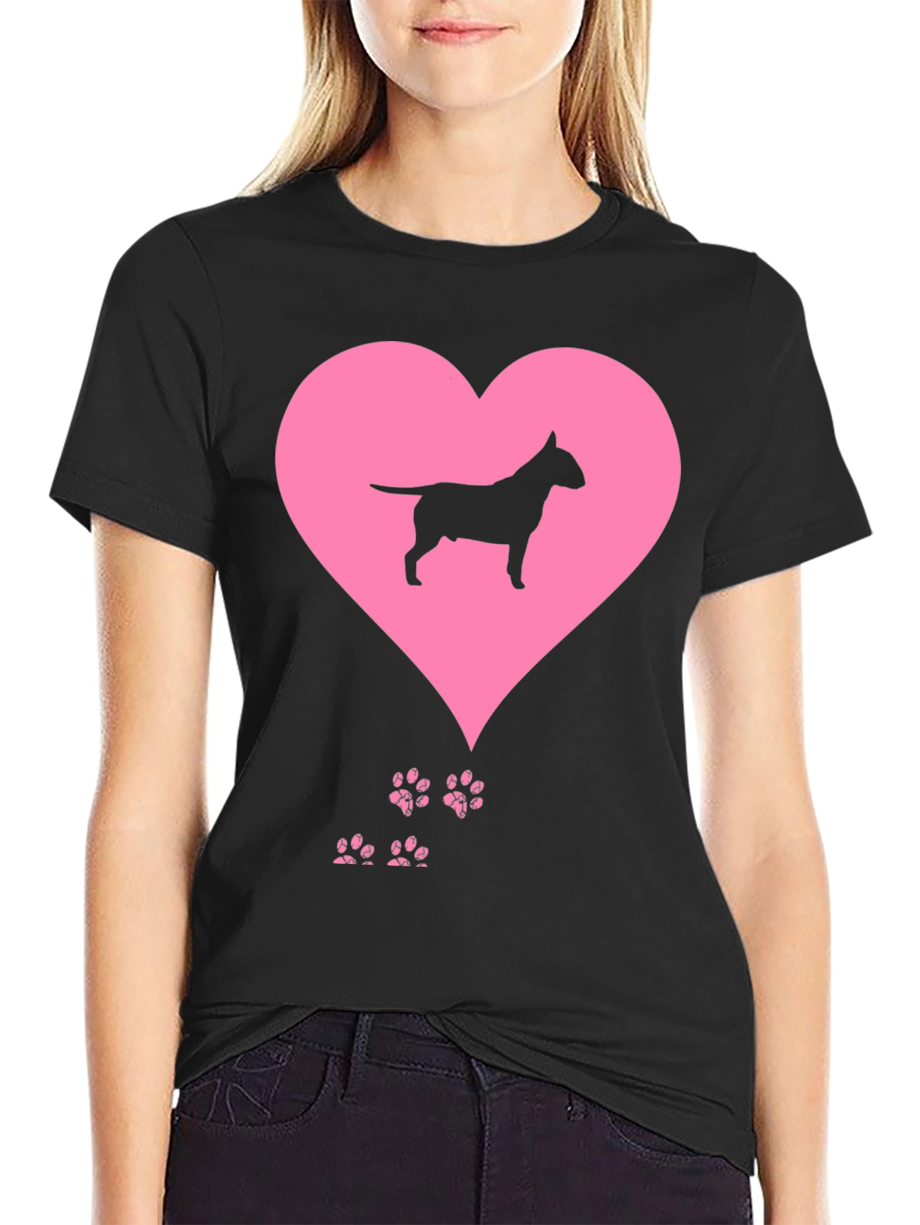 Bull Terrier Heart T-Shirt - Dog Lover Tee