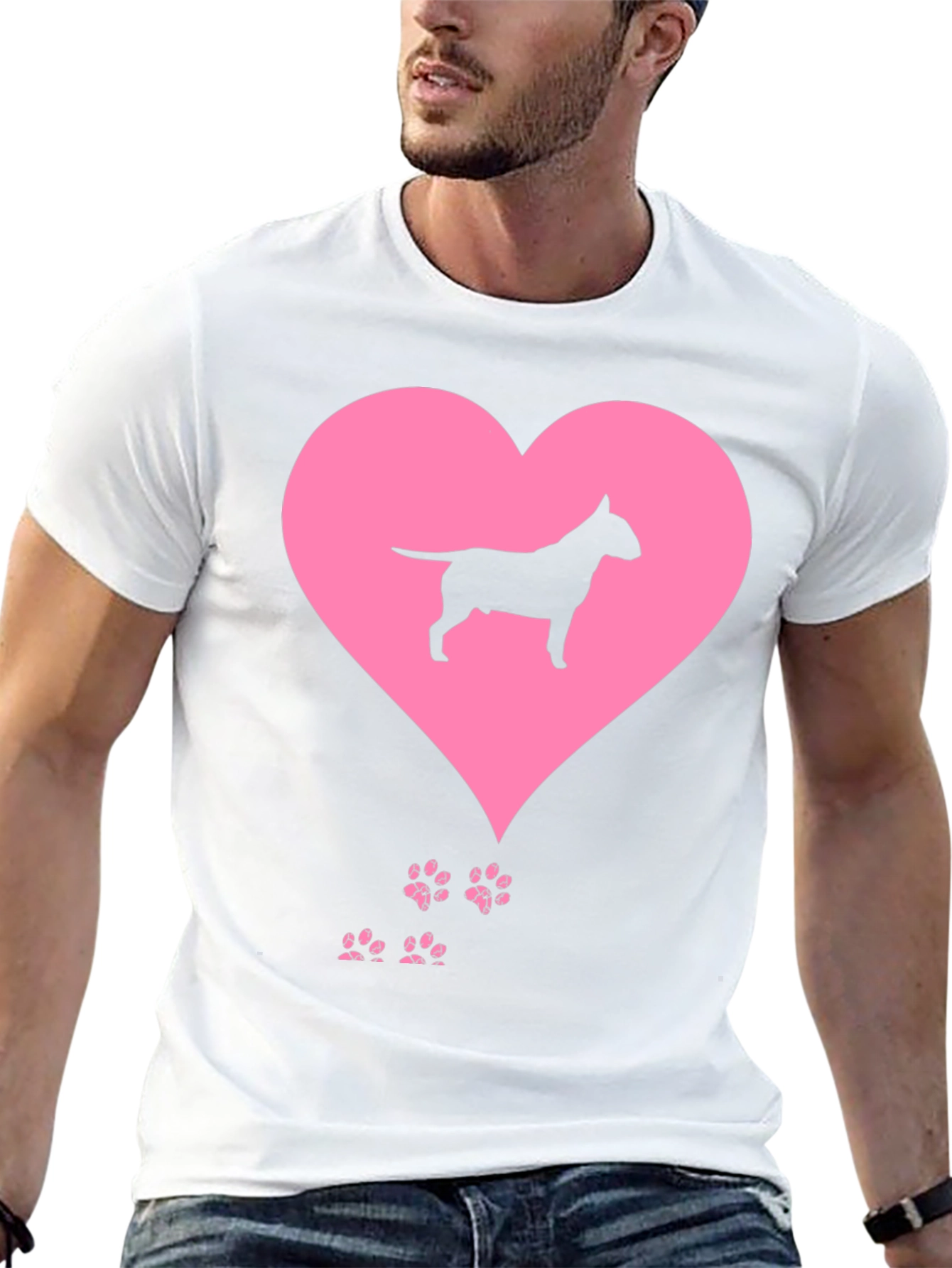 Bull Terrier Heart T-Shirt - Dog Lover Tee