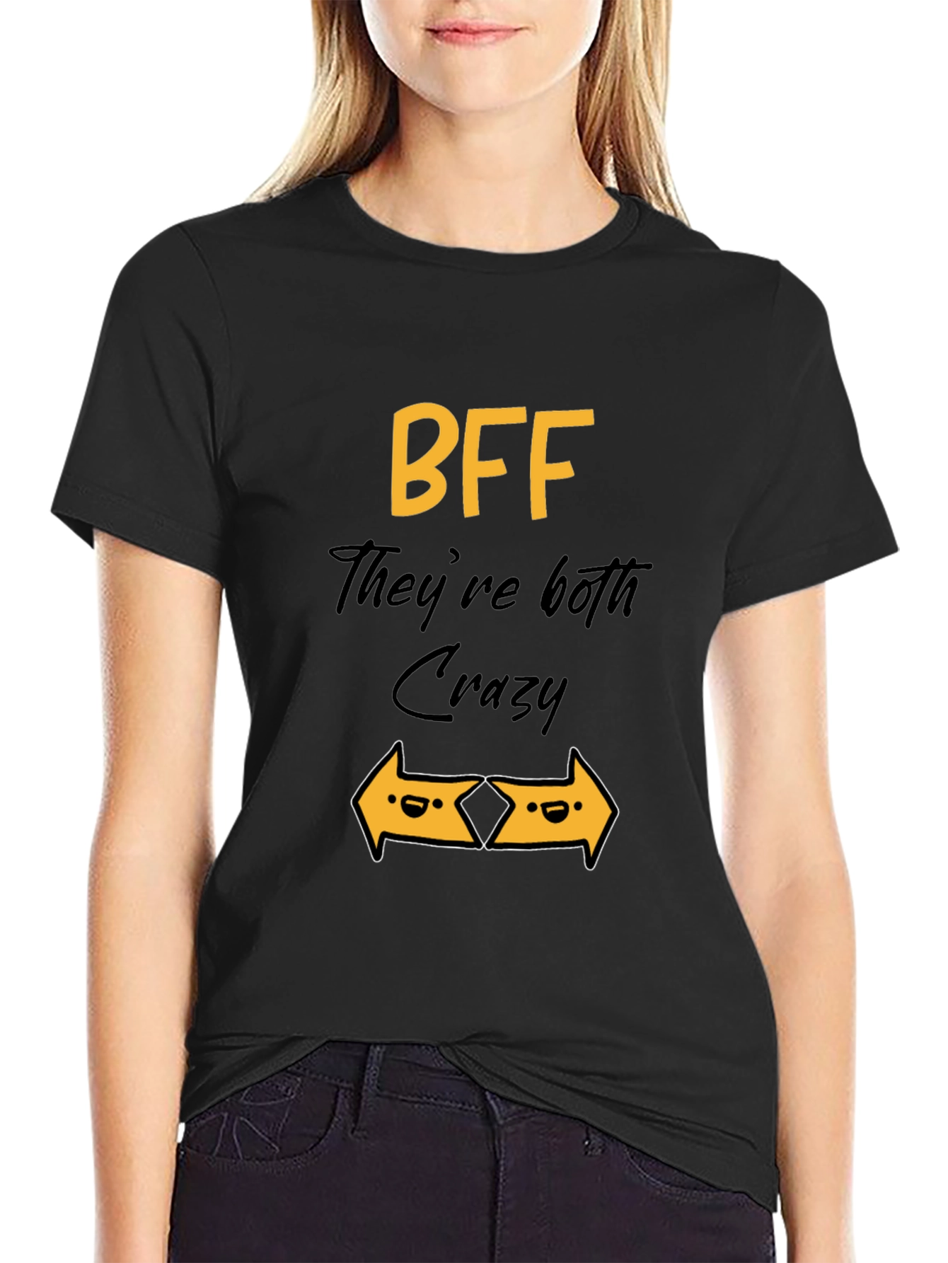 BFF Crazy Arrows Graphic T-Shirt - Black