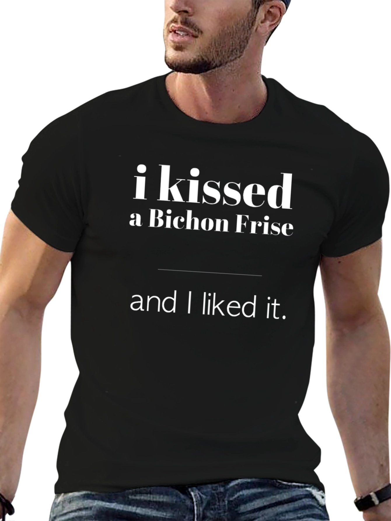 Bichon Frise Kissed T-Shirt Funny Dog Lover Tee