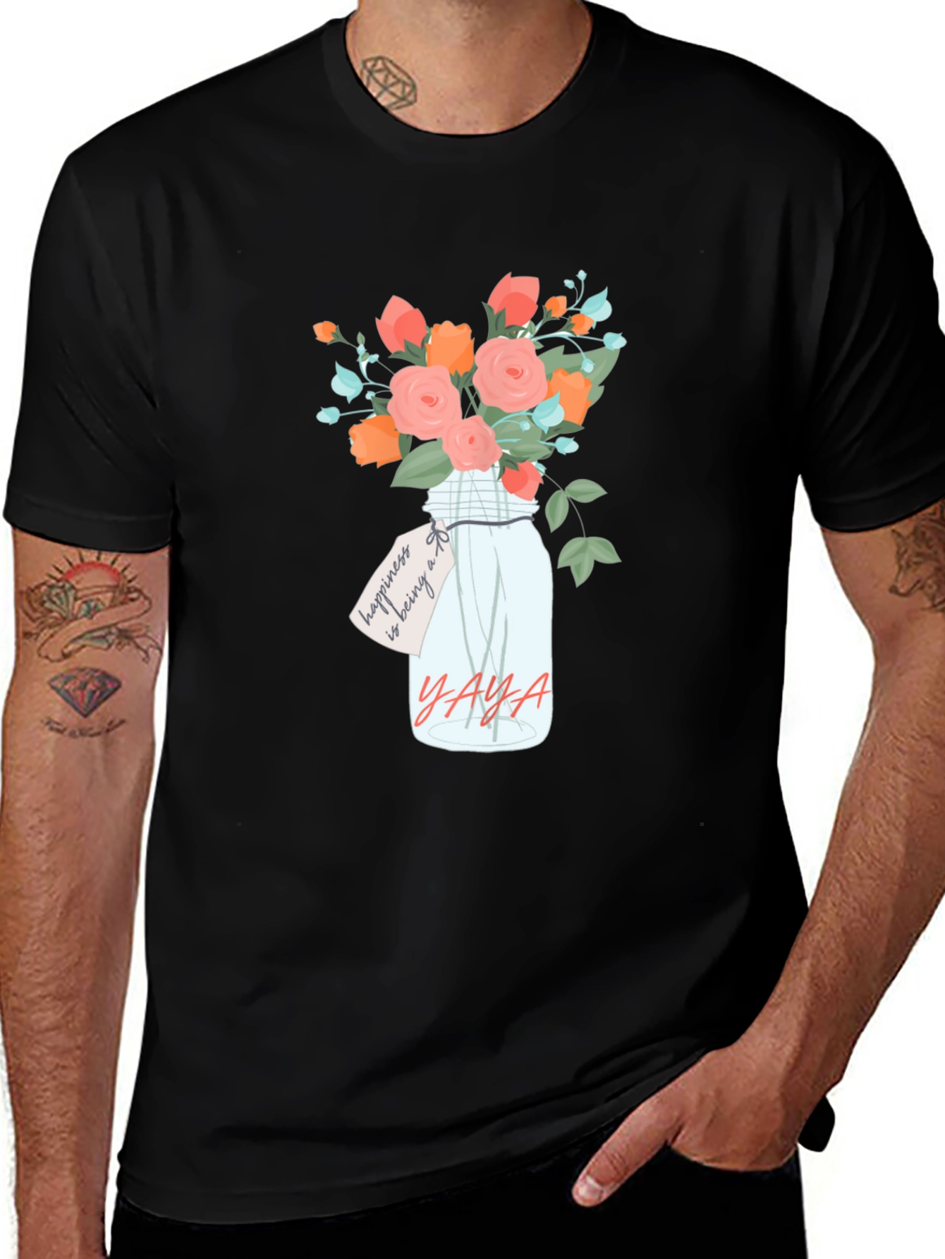 Yaya Flower Bouquet Graphic T-Shirt