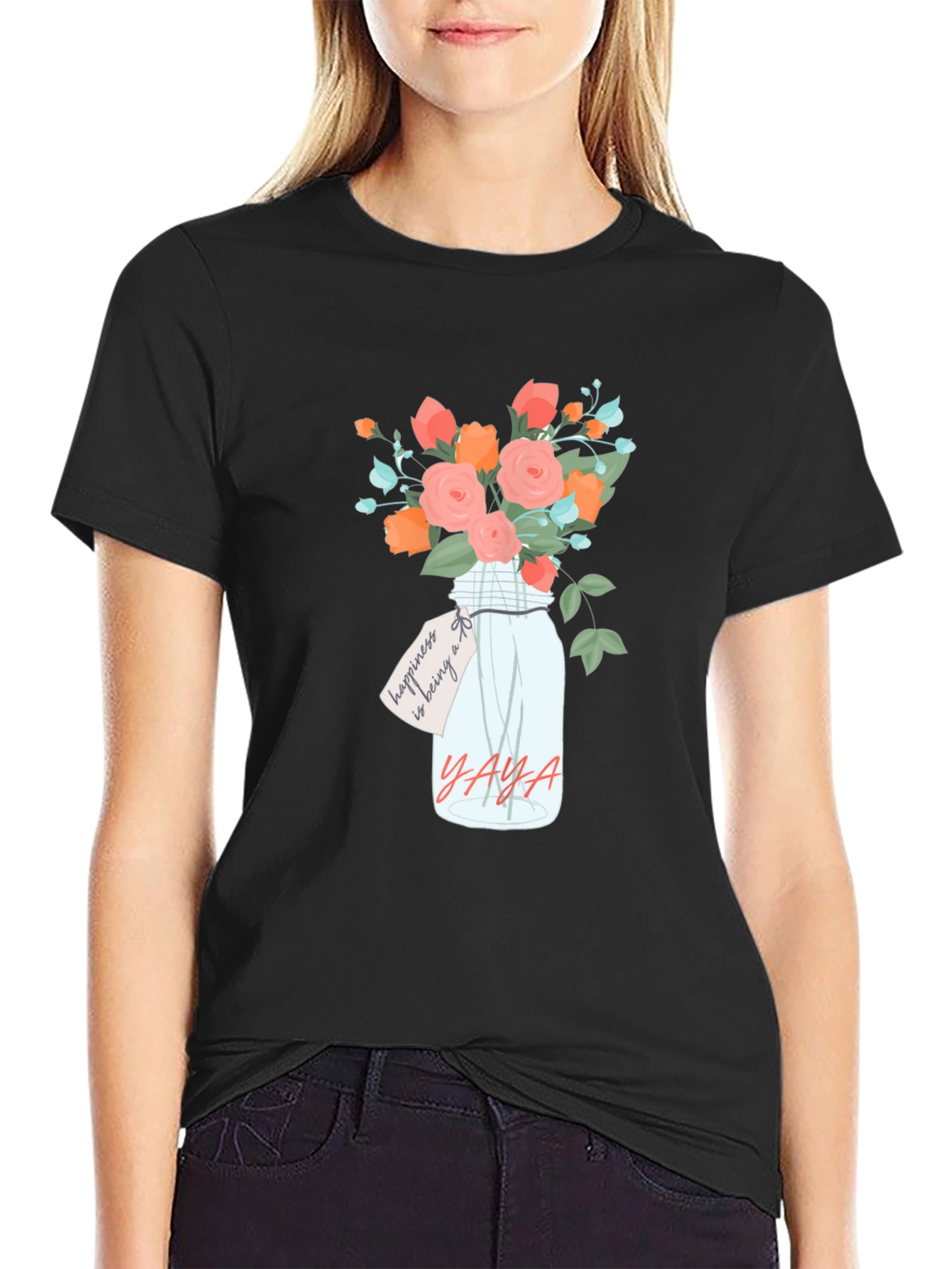 Yaya Flower Bouquet Graphic T-Shirt