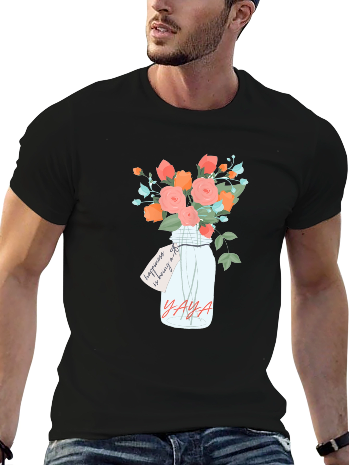 Yaya Flower Bouquet Graphic T-Shirt