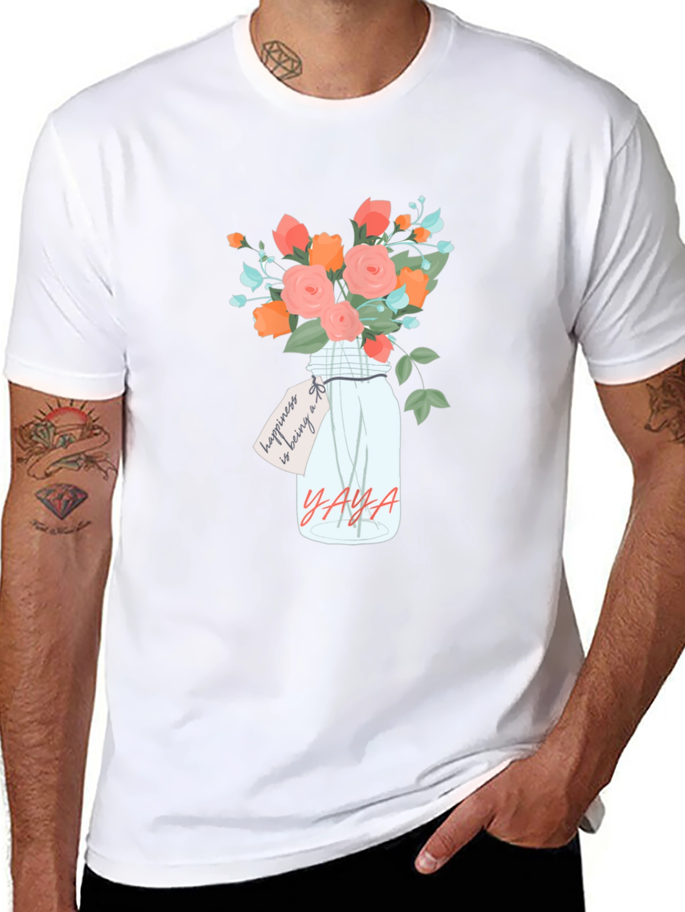 Yaya Flower Bouquet Graphic T-Shirt