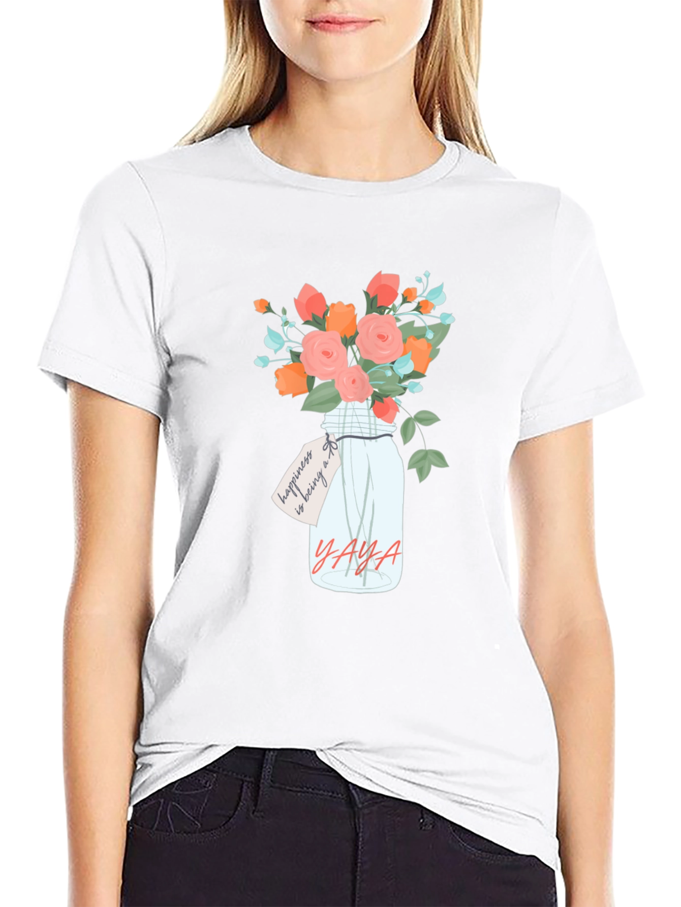 Yaya Flower Bouquet Graphic T-Shirt